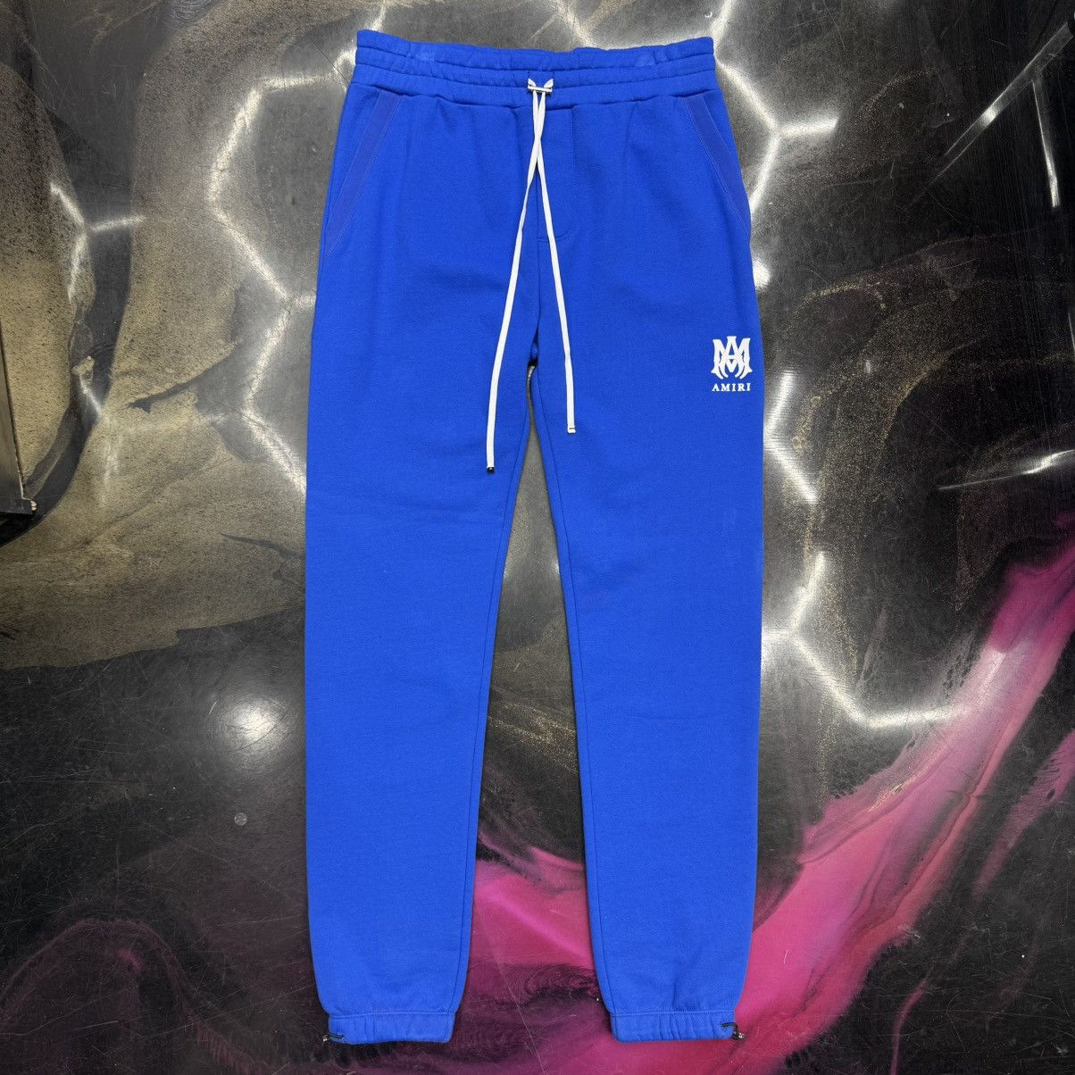 Amiri Amiri MA Logo Sweatpants Blue White Size US 38 / EU 54 - 1 Thumbnail