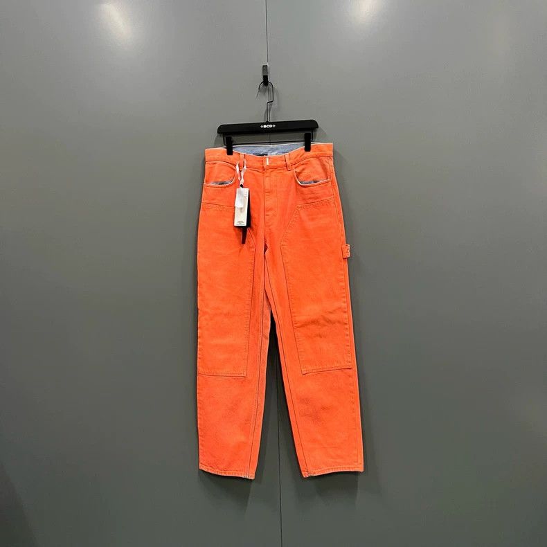 Givenchy Givenchy Orange pocket zipper straight leg pants size 30 / Size US 30 / EU 46 - 1 Thumbnail