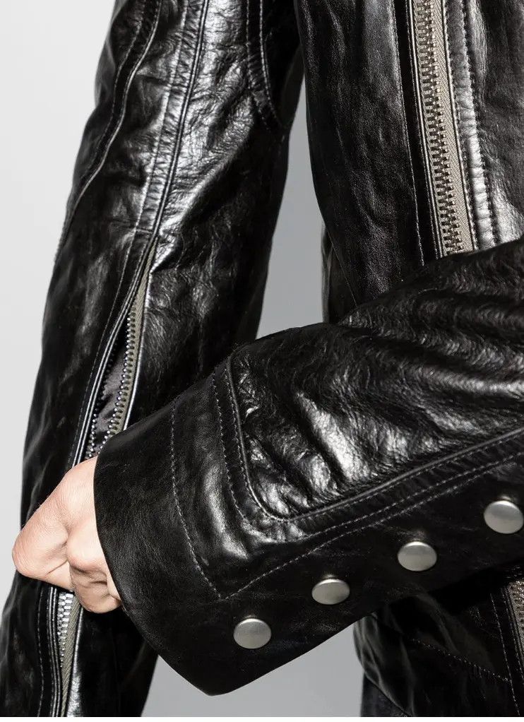 Rick Owens F/W 20 "PERFORMA" Asymmetrical Leather Biker Jacket Size US M / EU 48-50 / 2 - 3 Thumbnail