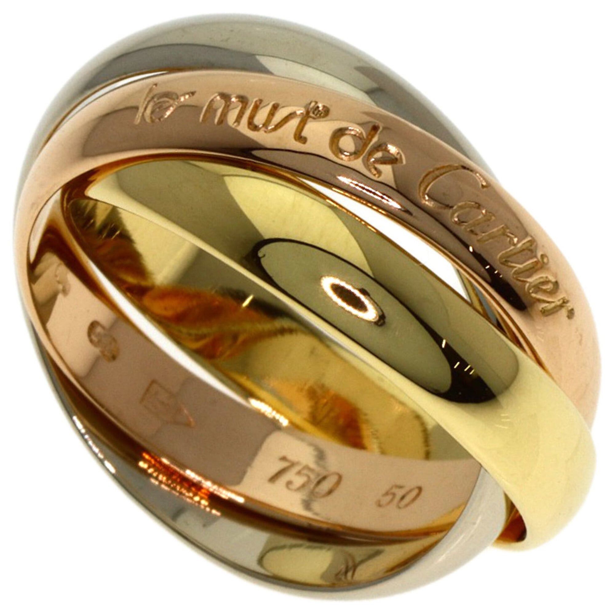 Cartier Cartier Trinity #50 Ring, 18K Yellow Gold/18K White Pink Gold, Women's, CARTIER Size ONE SIZE - 1 Thumbnail