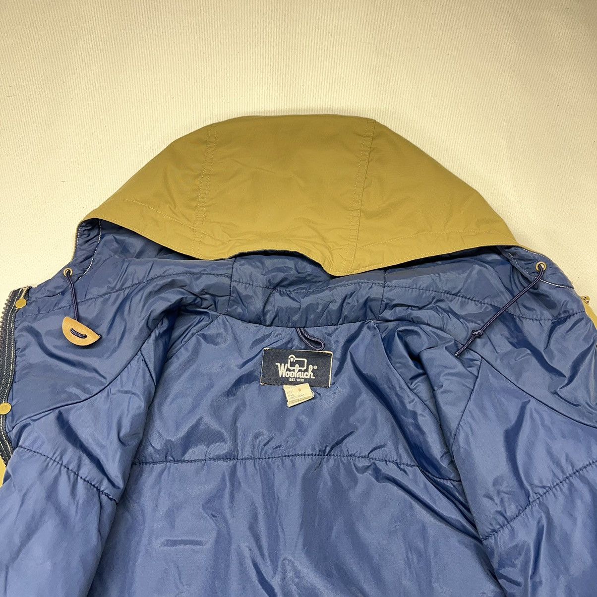 Vintage × Woolrich Woolen Mills Woolrich Jacket Beige Puffer Coat Cargo Full Zip Parka 90s Size US M / EU 48-50 / 2 - 15 Thumbnail