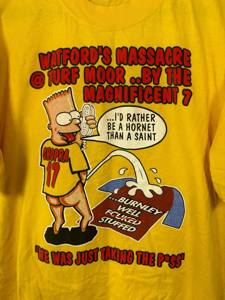 Vintage Vintage Bart Simpson Chopra Parody Watford Tee 2003 Size US XL / EU 56 / 4 - 6 Thumbnail