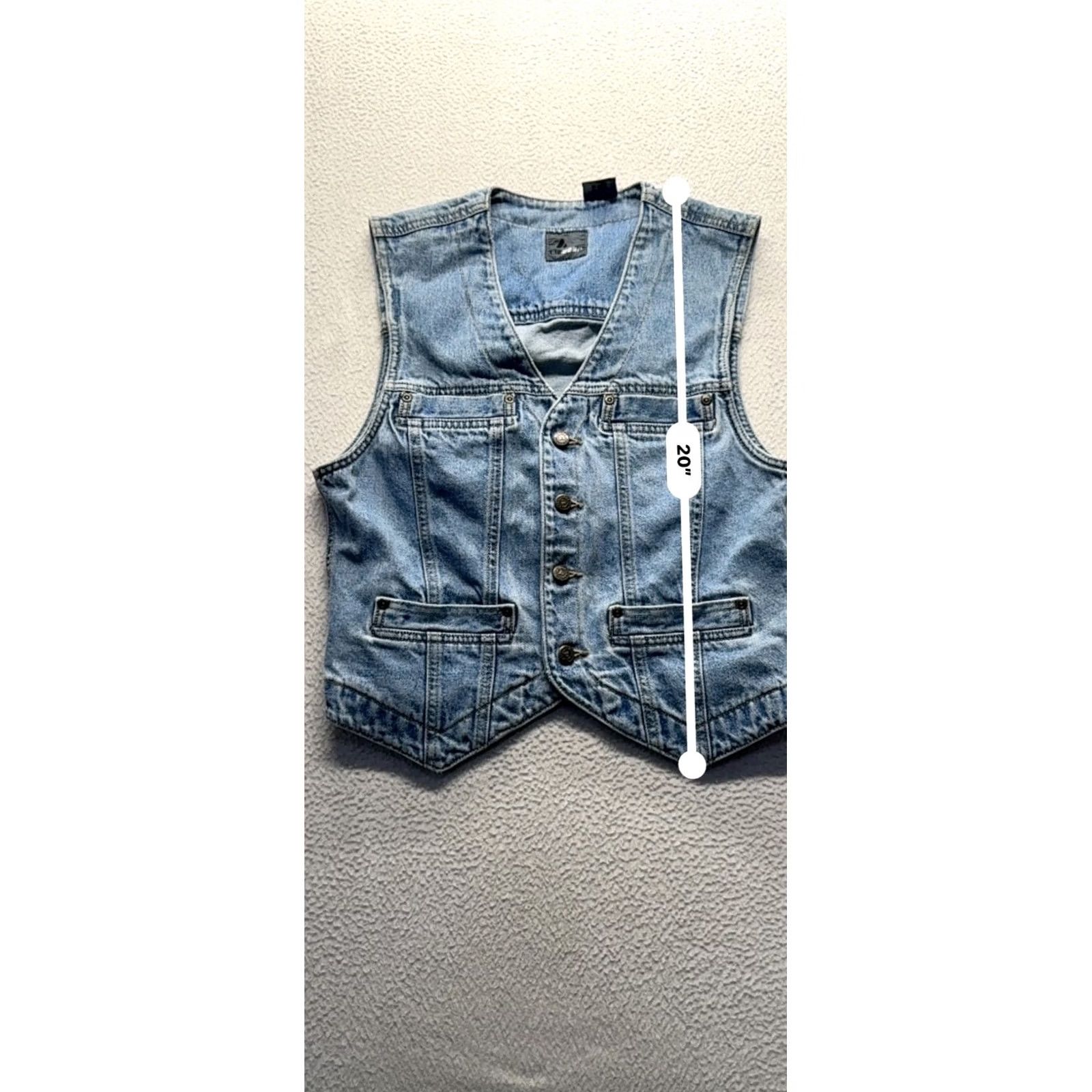 Denime VINTAGE Lizwear Denim Vest With Button Closure Pockets S Blue Unisex Adults Vest Like New Size S / US 4 / IT 40 - 7 Thumbnail