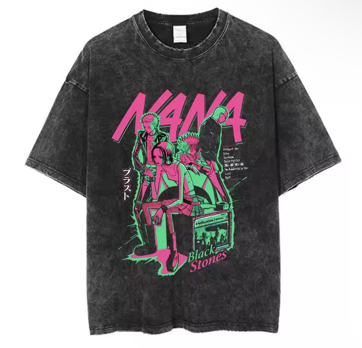 Japanese Brand Y2K Hip Hop Vintage Nana Pink Anime Graffiti Washed T-Shirt Size US XXL / EU 58 / 5 - 1 Thumbnail