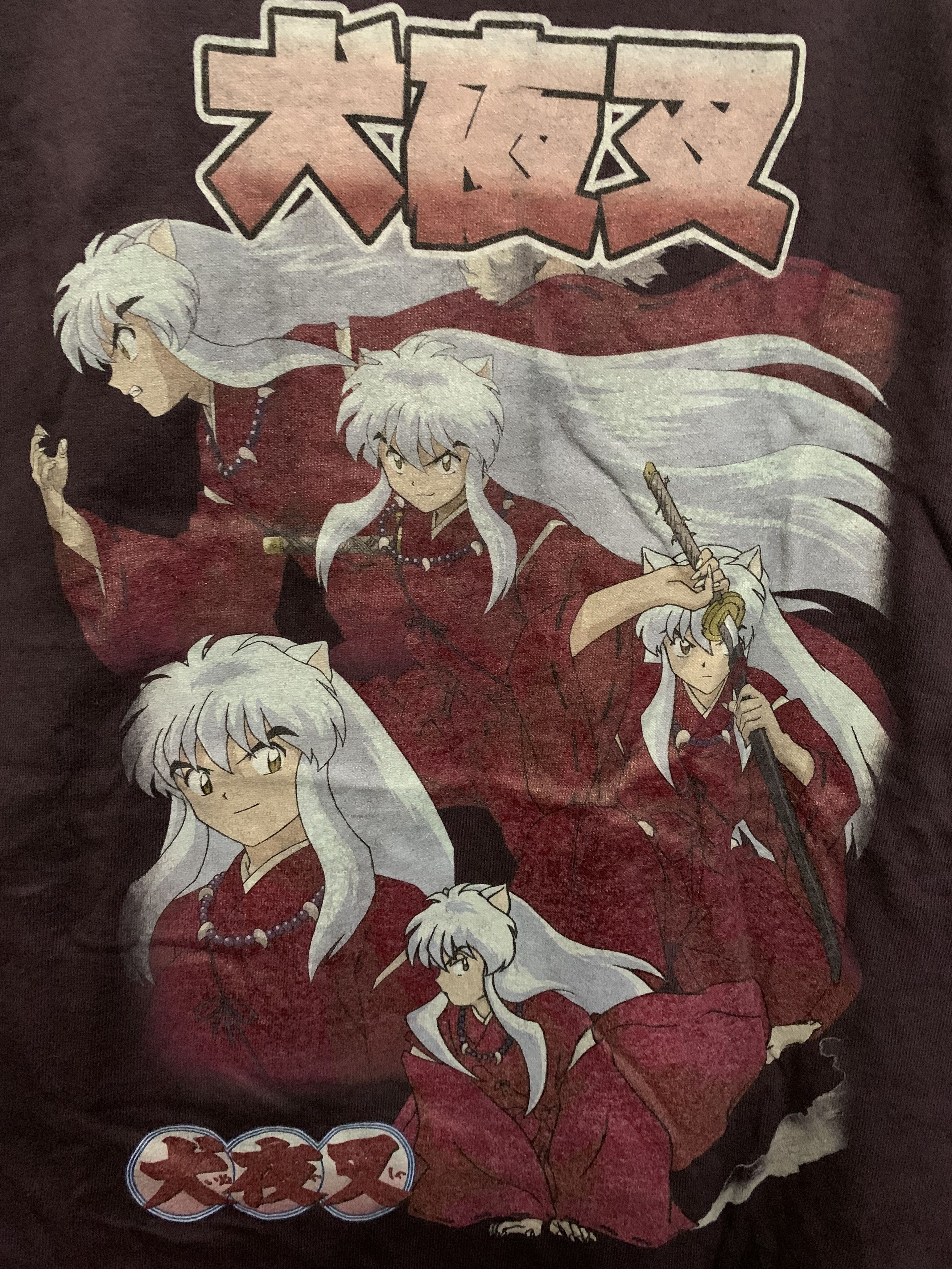 Anime INUYASHA Graphic Print Tee ⊛ BURGUNDY ⊛ Brand New Size US S / EU 44-46 / 1 - 7 Thumbnail
