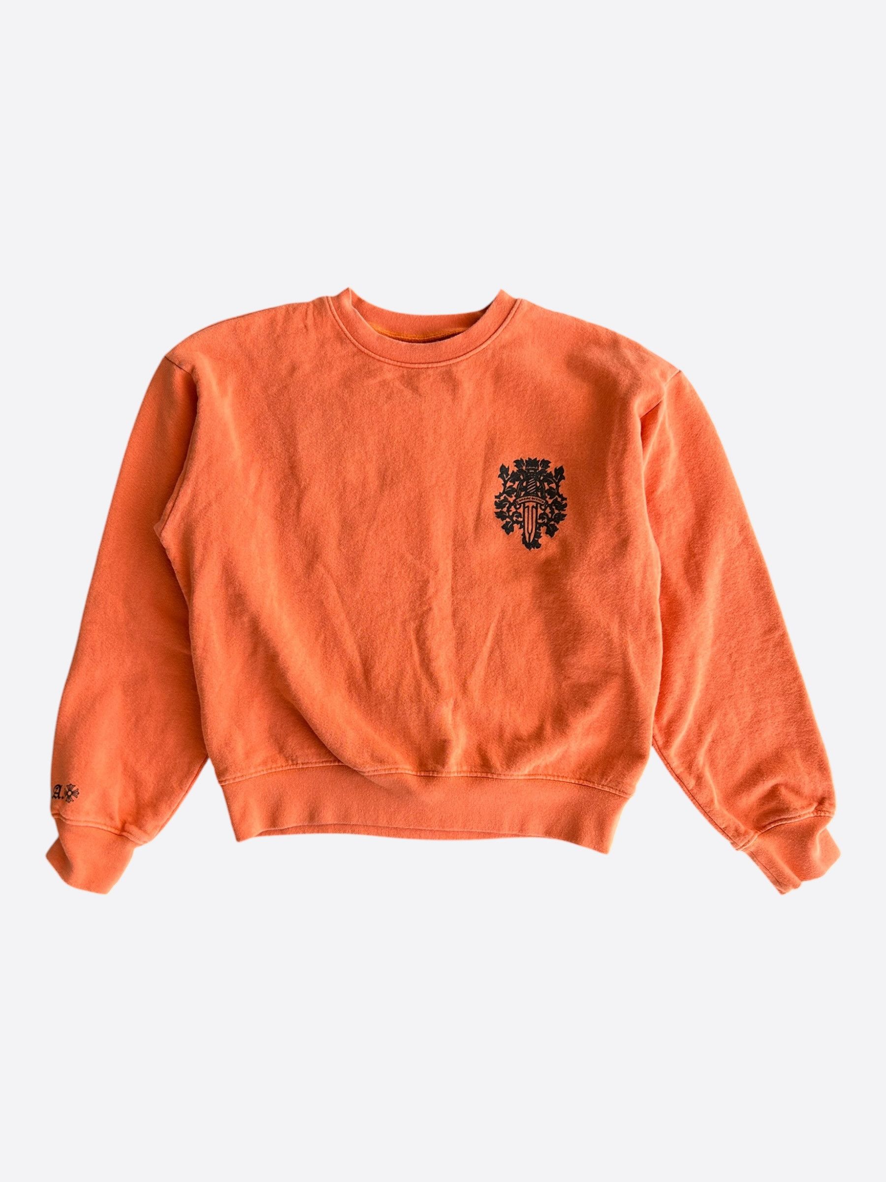 CHROME HEARTS VINE DAGGER CREWNECK オレンジ クロム ハーツ ヴァイン ダガー クルーネック スウェットシャツ