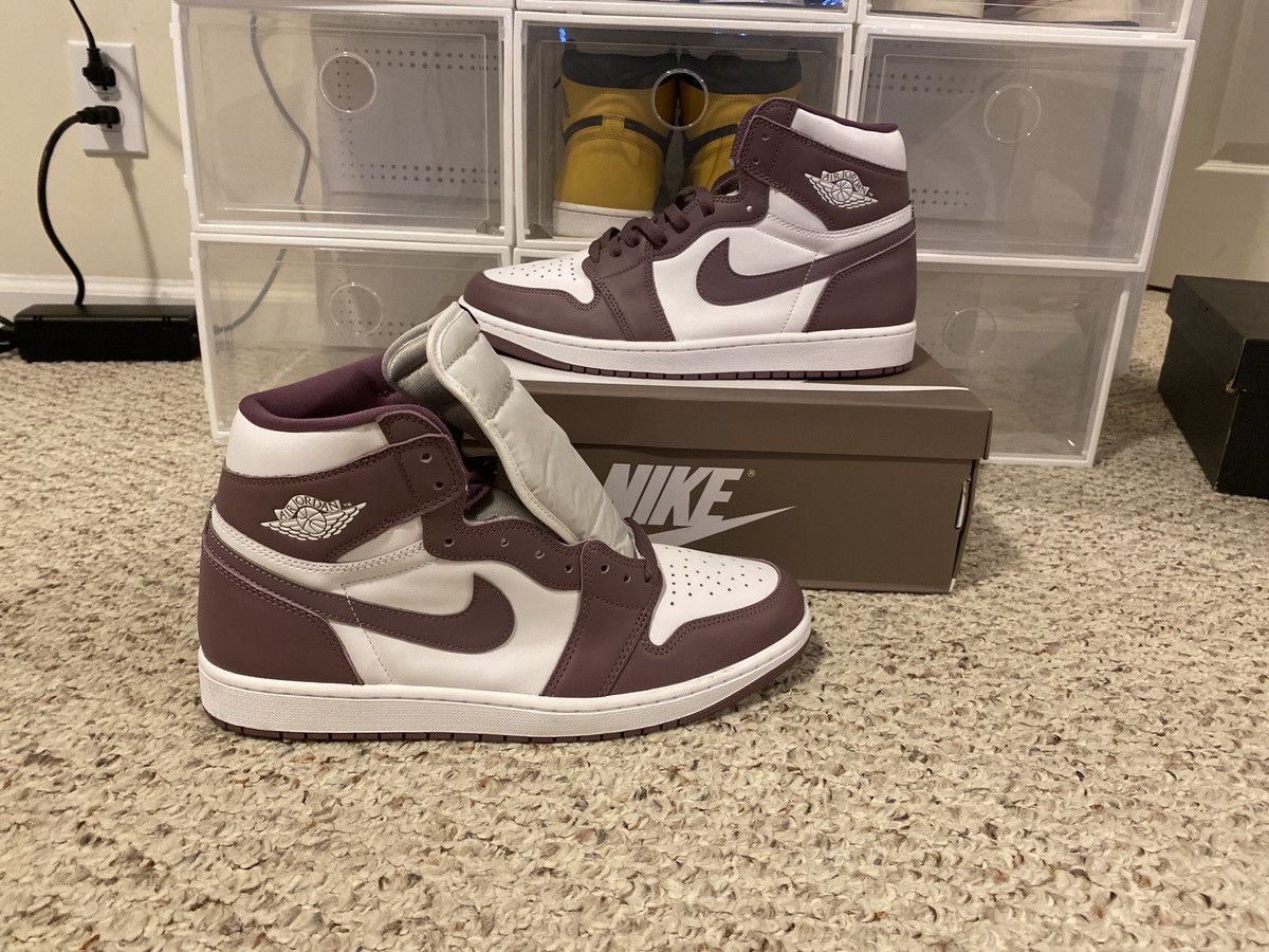image of Jordan Brand 1 Light Purple Shoes, Men's (Size 12)