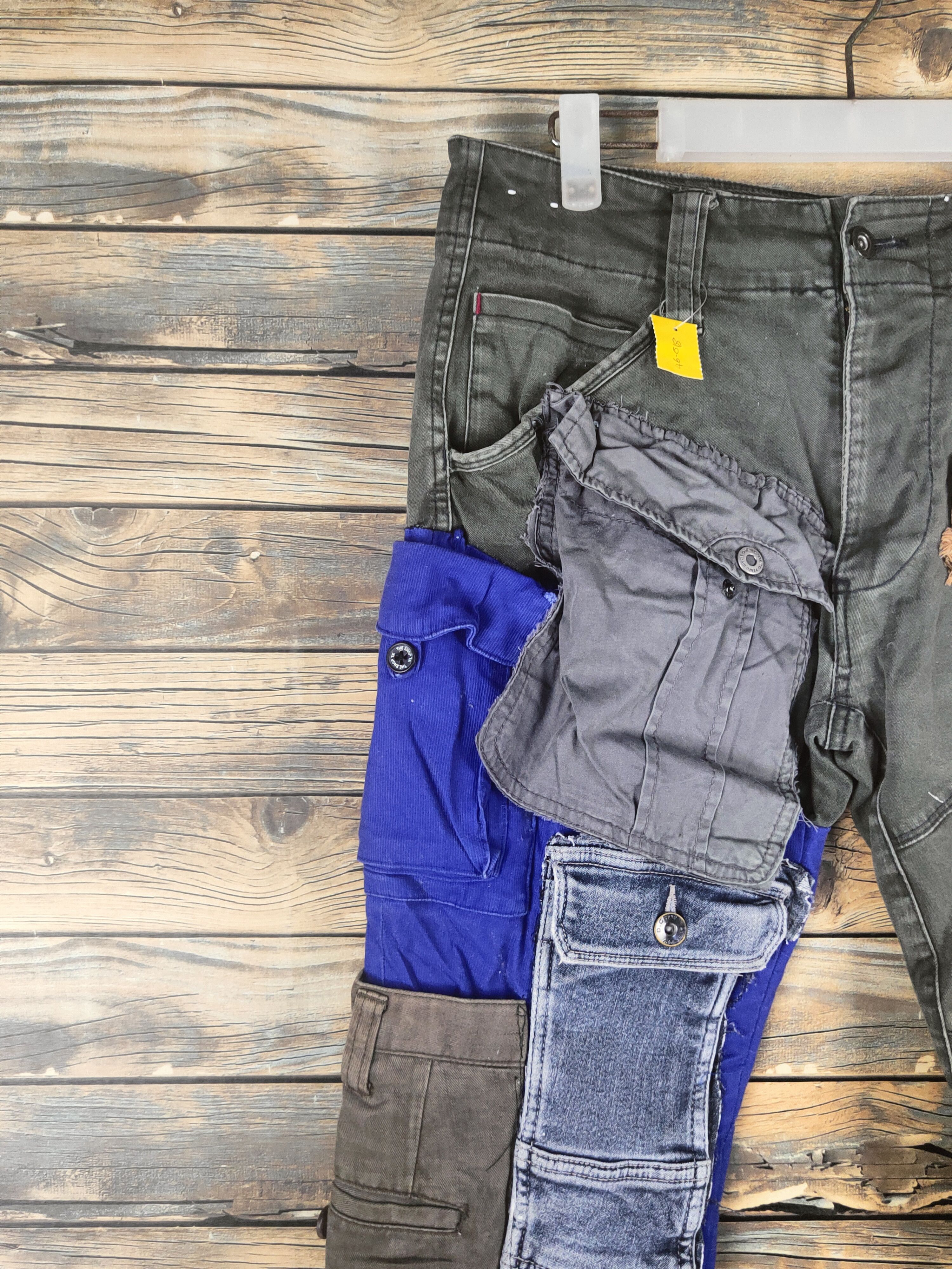 Japanese Brand DL Genba-Xebec Black Multipocket Custom Cargo Pants #47-018 Size US 30 / EU 46 - 3 Thumbnail