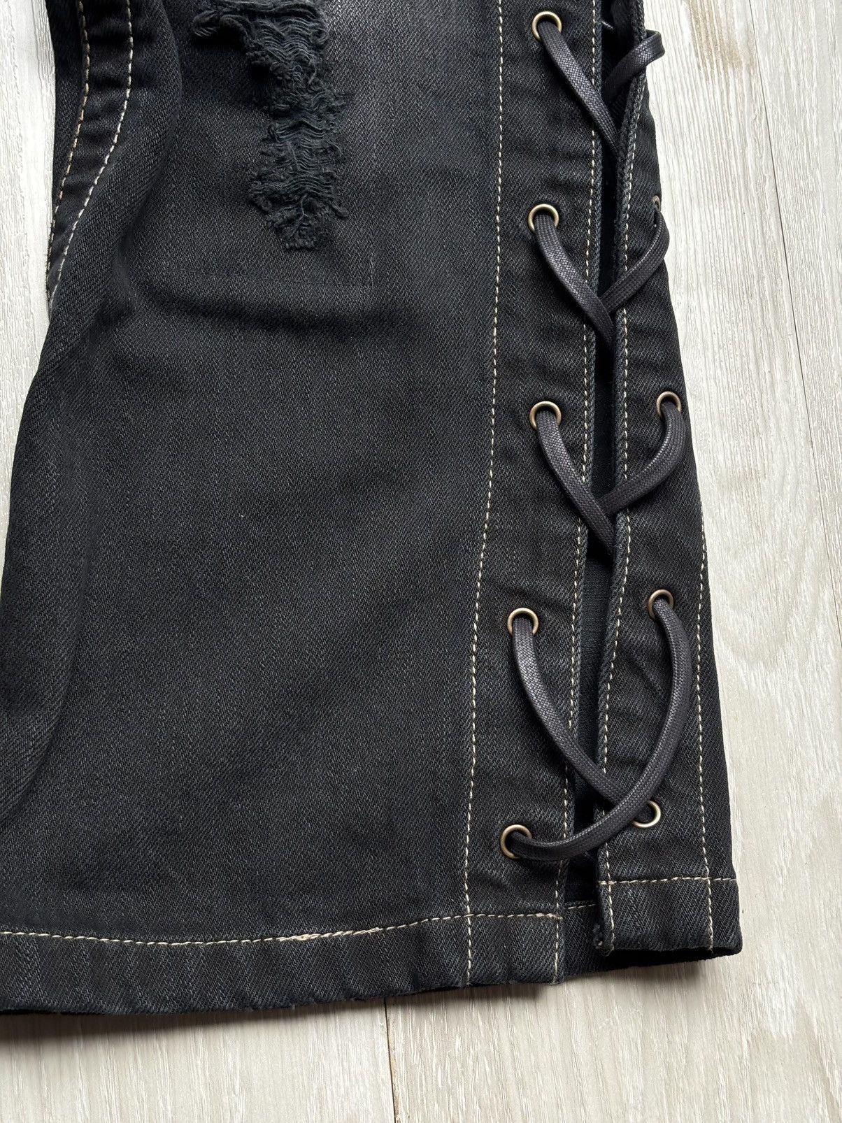 Japanese Brand Indivi lace-up flare jeans Size US 26 / EU 42 - 5 Thumbnail