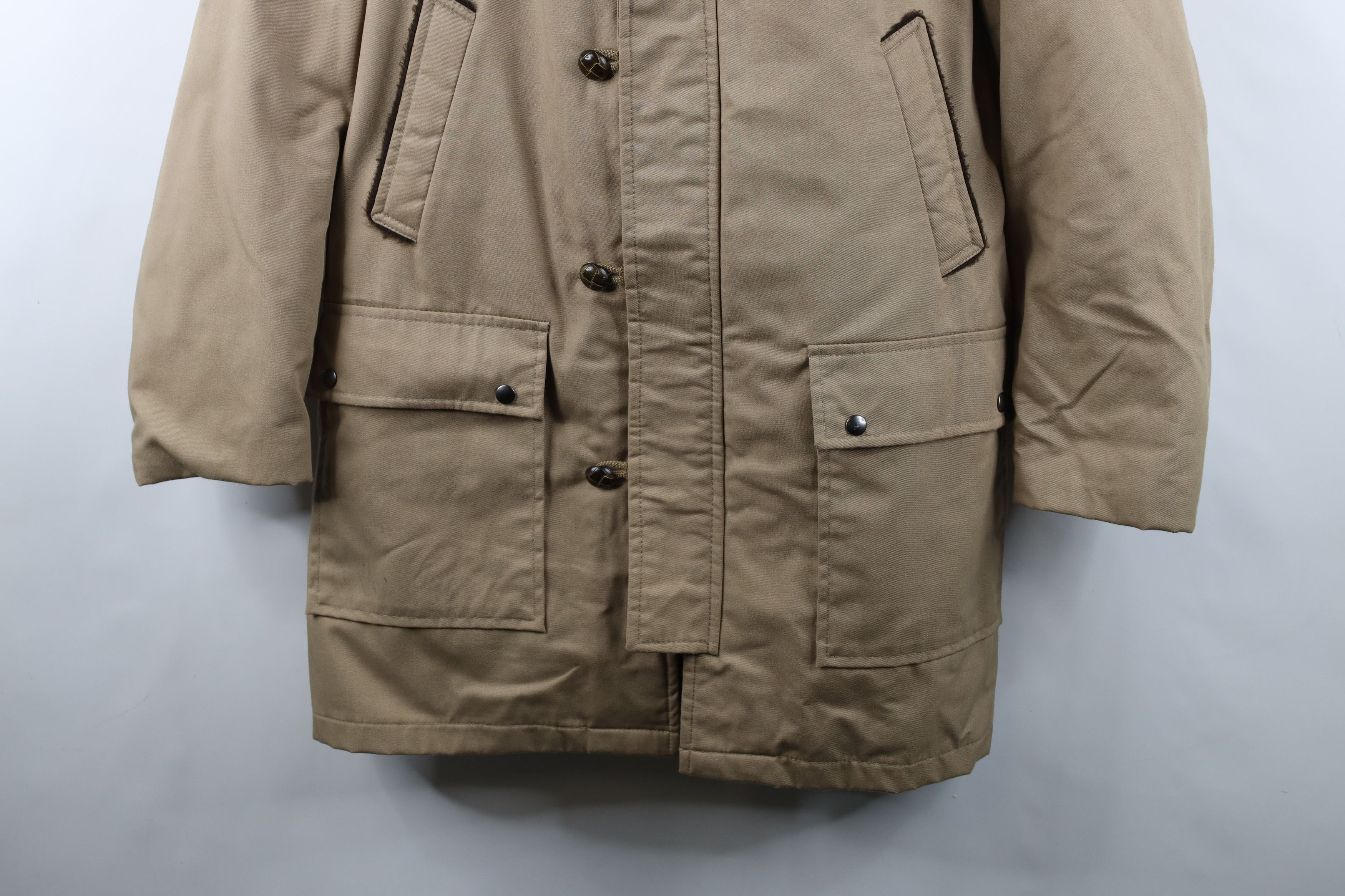 Vintage Vintage 70s Streetwear Hooded Canvas Parka Jacket Beige Size US L / EU 52-54 / 3 - 3 Thumbnail