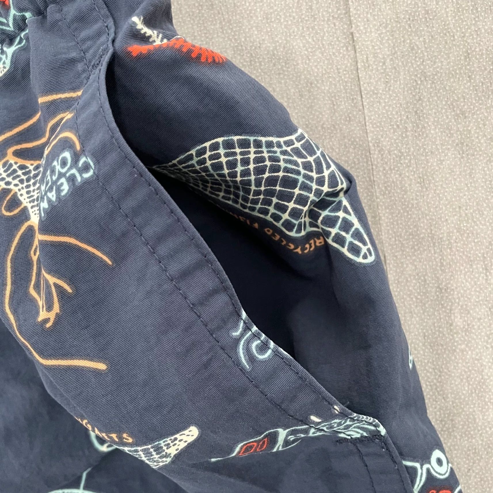 Patagonia Patagonia Baggies Shorts Adult Large Blue Oceans Fish Swim Trunks Beach L Geometric Pattern Polyester Size US 33 - 5 Thumbnail