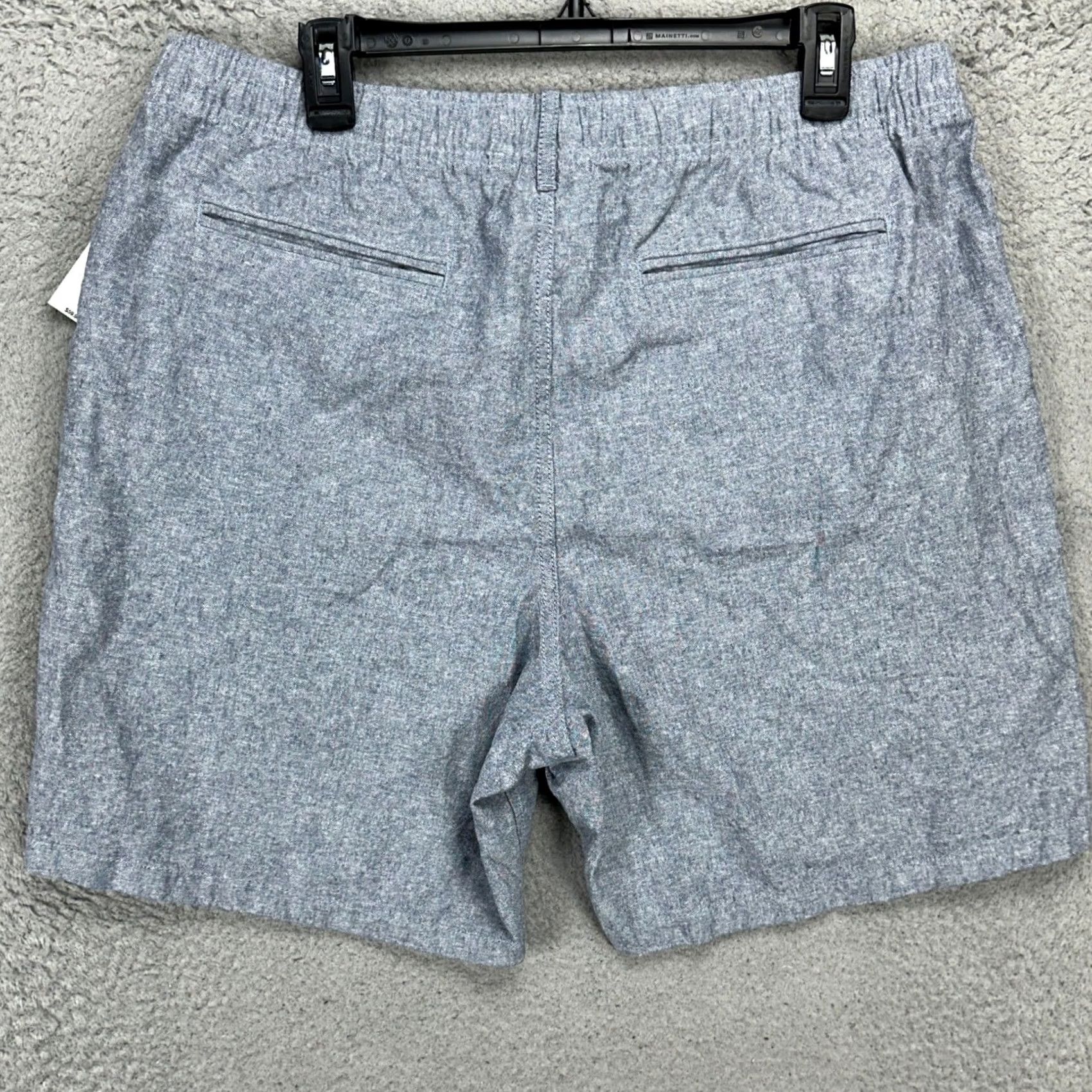 Gap GAP Mens Linen Blend Shorts Large Blue Pull On Drawstring Stretch Waistband NEW Size US 33 - 2 Thumbnail