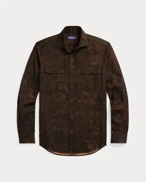 Ralph Lauren Purple Label Paisley-Print Wool Shirt