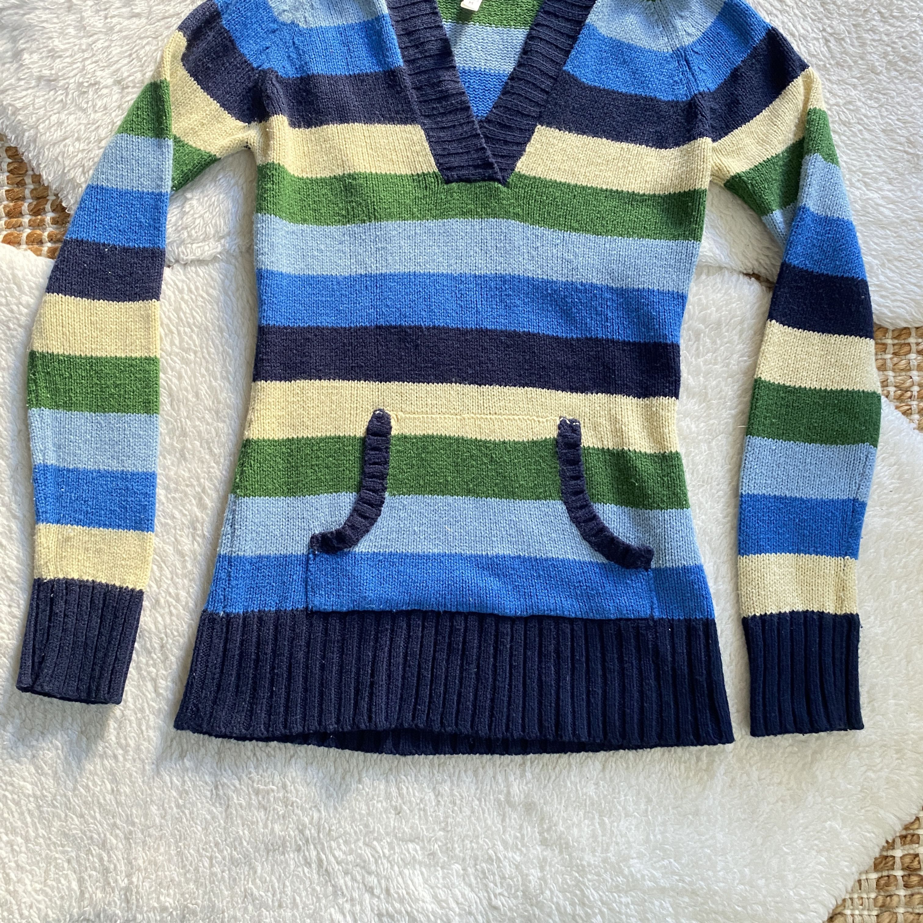 Other Y2K Striped Hoodie Sweater Women’s Medium Cozy Knit Size M / US 6-8 / IT 42-44 - 8 Thumbnail