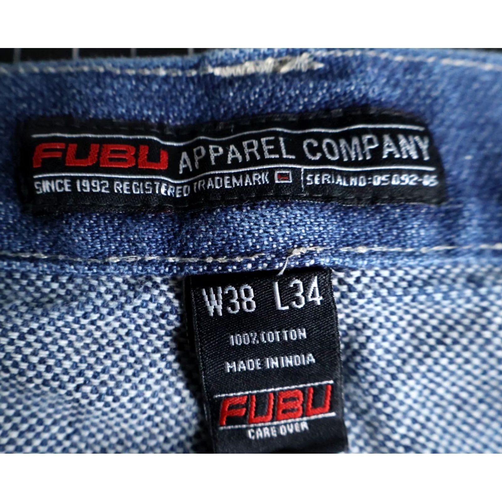 Fubu VINTAGE FUBU Jeans Carpenter Mens 34 x 32 Blue Denim Baggy Fit 90s Hip Hop VTG Mens Size US 34 / EU 50 - 3 Thumbnail