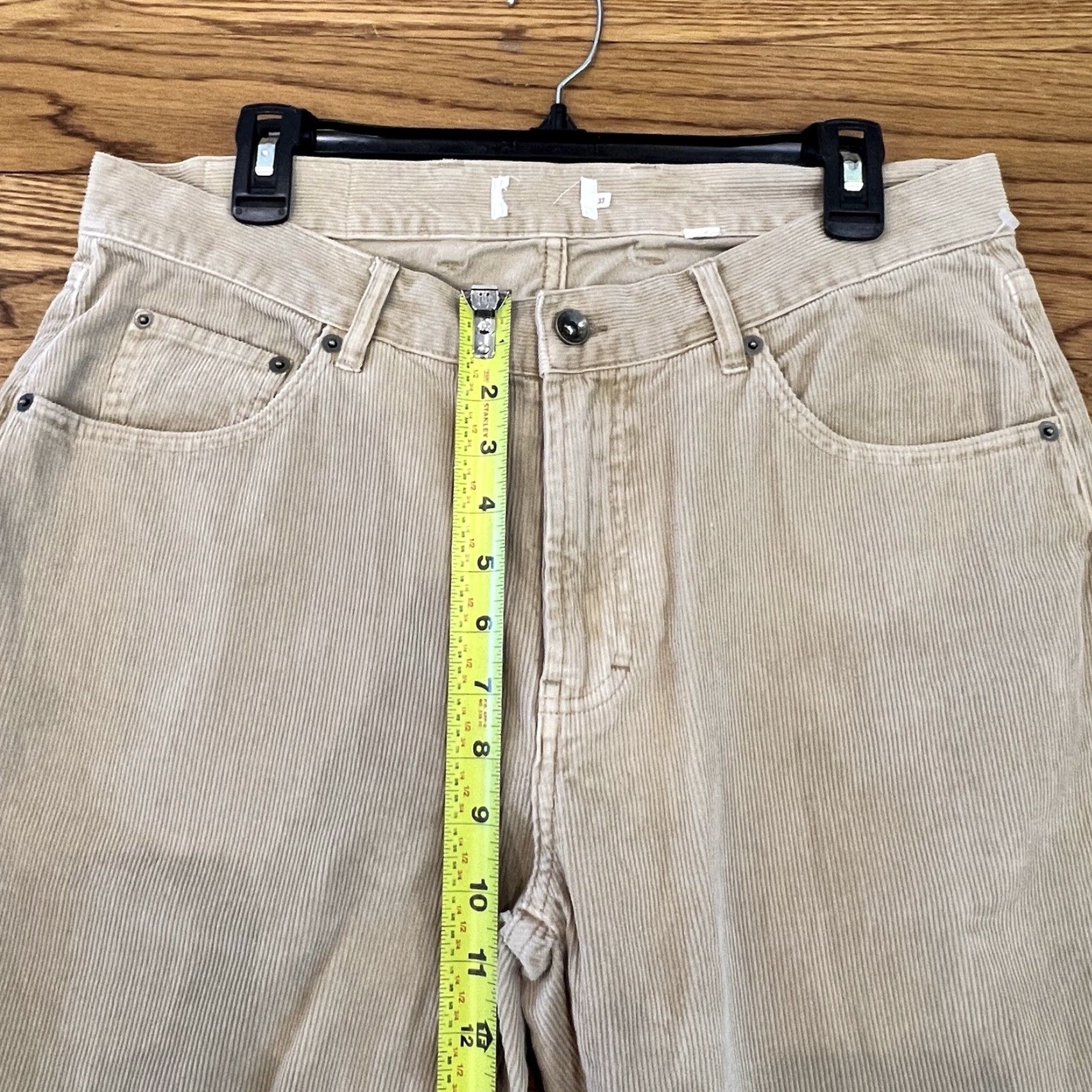 Taylor Stitch TAYLOR STITCH 100% Organic Cotton Democratic Corduroy Pants - Men 33x33 Beige, Flat Front, Straight Leg, 5-Pocket, Zip Closure Size US 33 - 6 Thumbnail