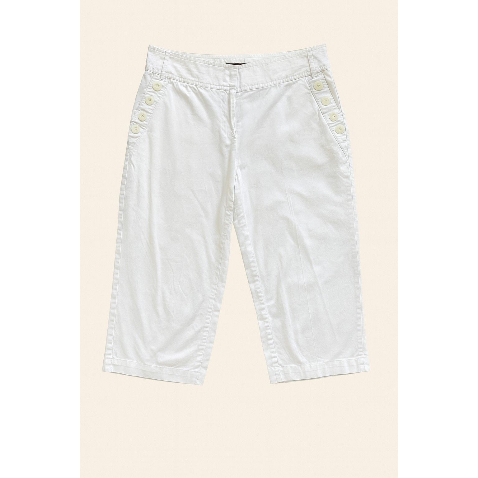 Other Willi Smith Kate Fit White Capri Pants – Size 8 Size 30" / US 8 / IT 44 - 1 Thumbnail