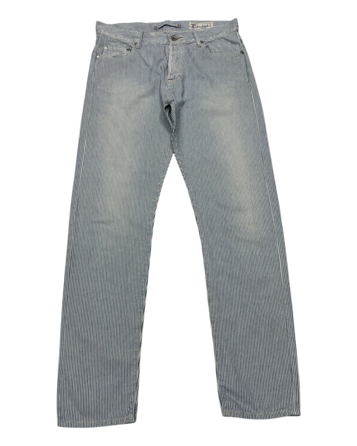 GOA Goa Blue Stripe Nice Faded Denim Pants Size 30" / US 8 / IT 44 - 1 Thumbnail