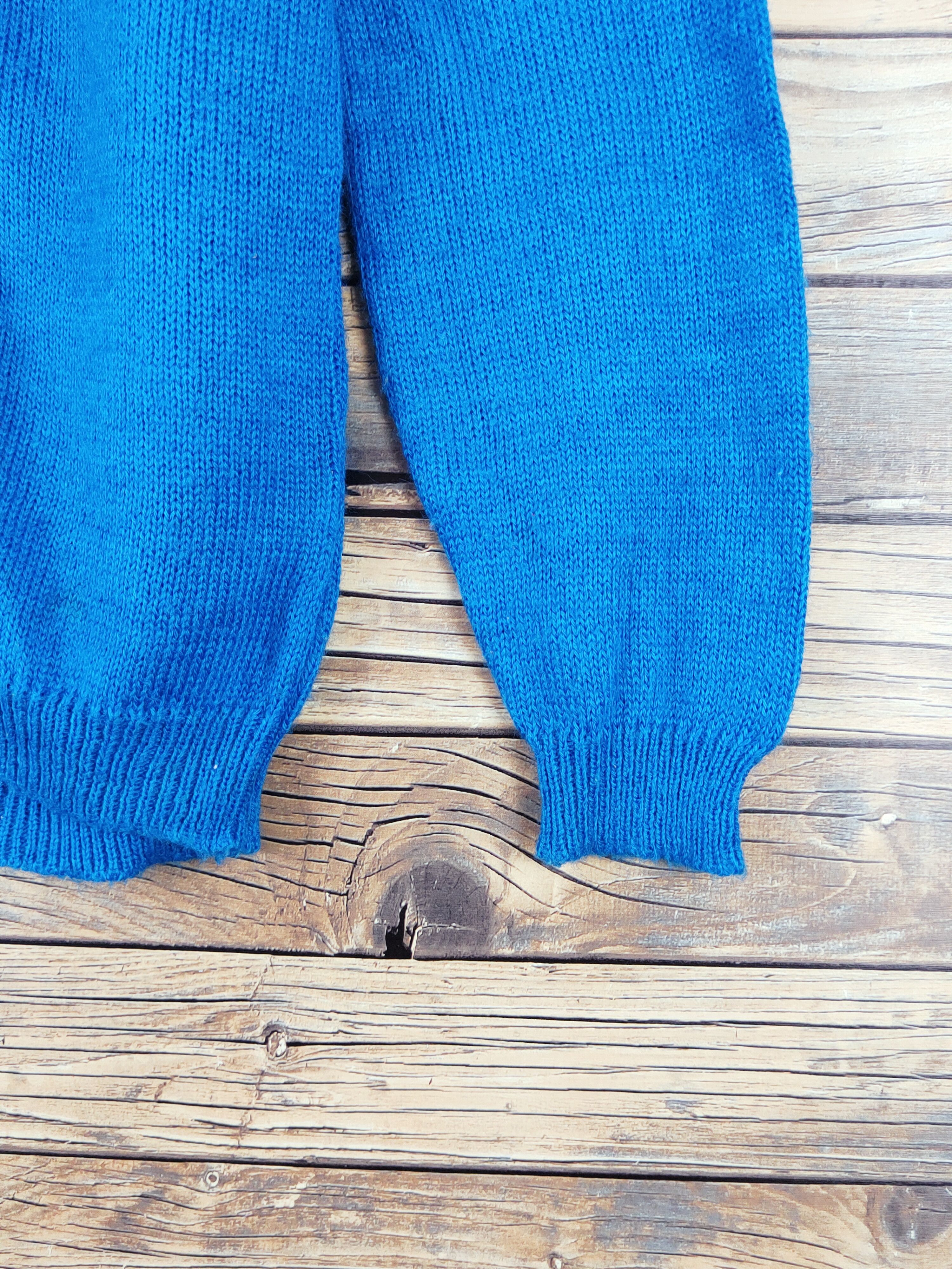 Homespun Knitwear × Japanese Brand Red Wooden Horse Blue Knitwear Cardigan #W1000 Size M / US 6-8 / IT 42-44 - 7 Thumbnail