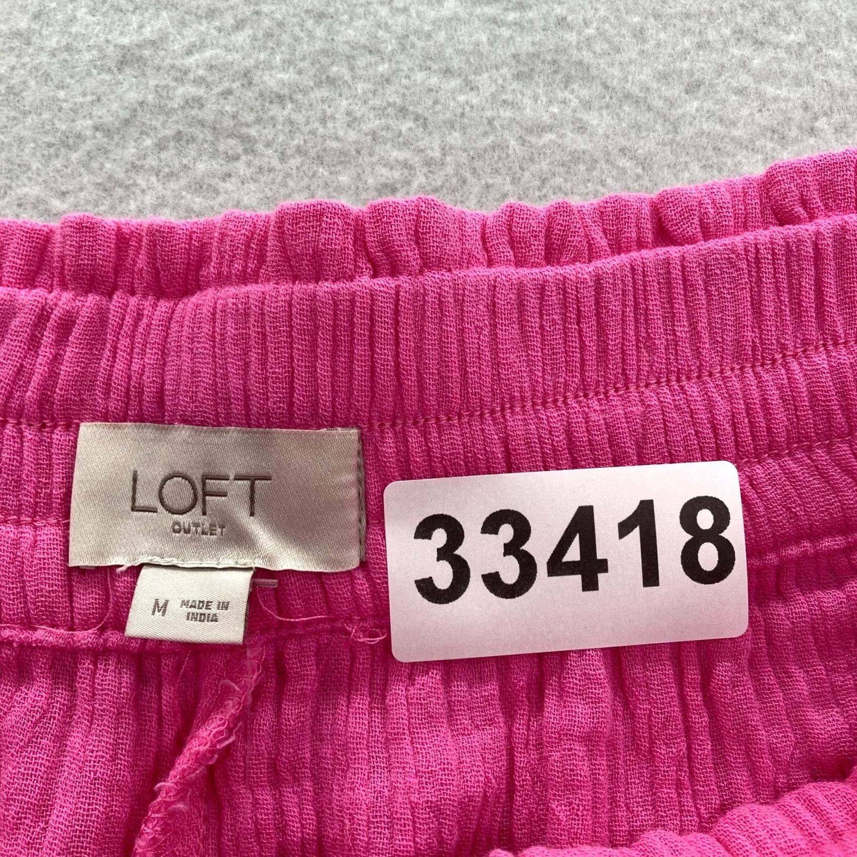 Loft LOFT Outlet Gauze Pull On Ankle Pants Women's Medium Pink Lightweight Beachy NWT Size 32" / US 10 / IT 46 - 4 Thumbnail