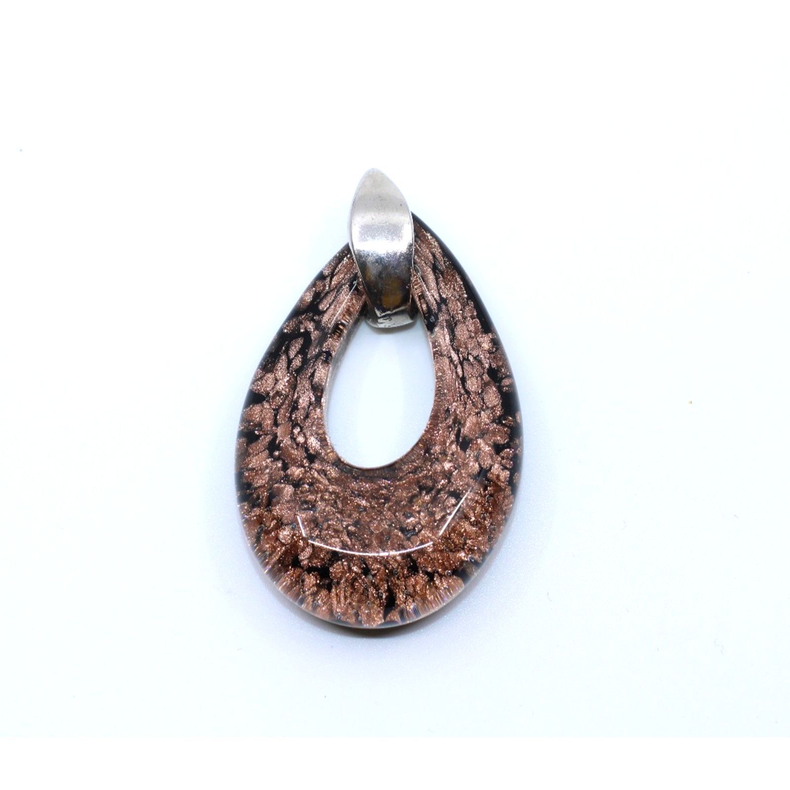 Murano MURANO Glass Made by Tagliapietra Copper Tear Drop Pendant Size ONE SIZE - 1 Thumbnail