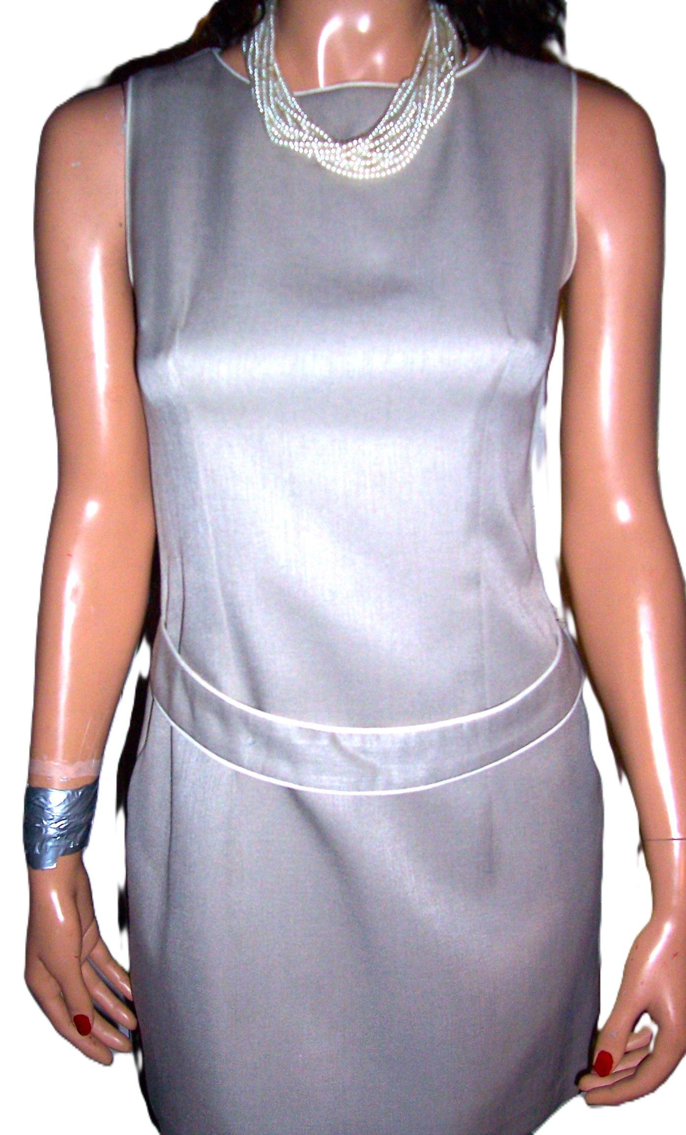 Vintage Vintage Jay Jacobs Beige Sheath Dress S Size S / US 4 / IT 40 - 3 Thumbnail