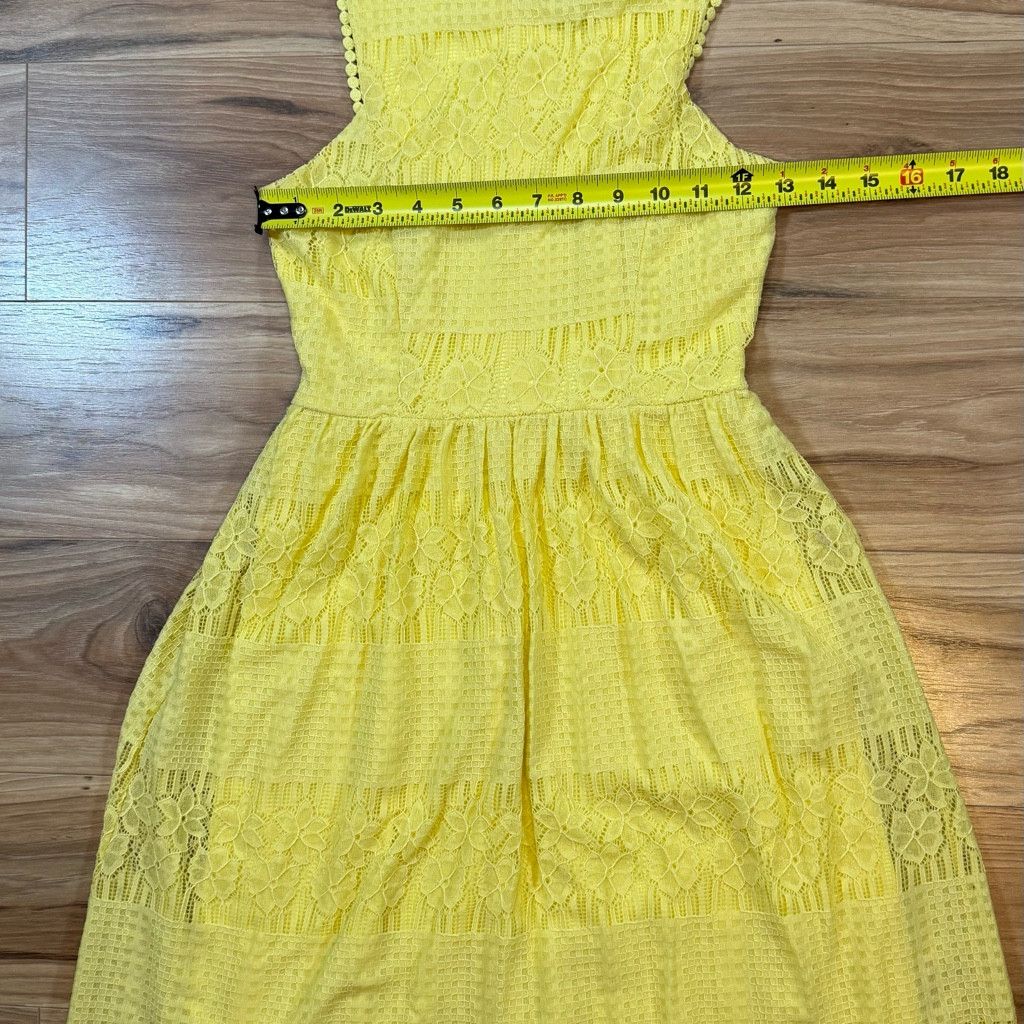Other Altar’d State Women’s XS Yellow Lace Dress Size XXS / US 00 / IT 34 - 4 Thumbnail