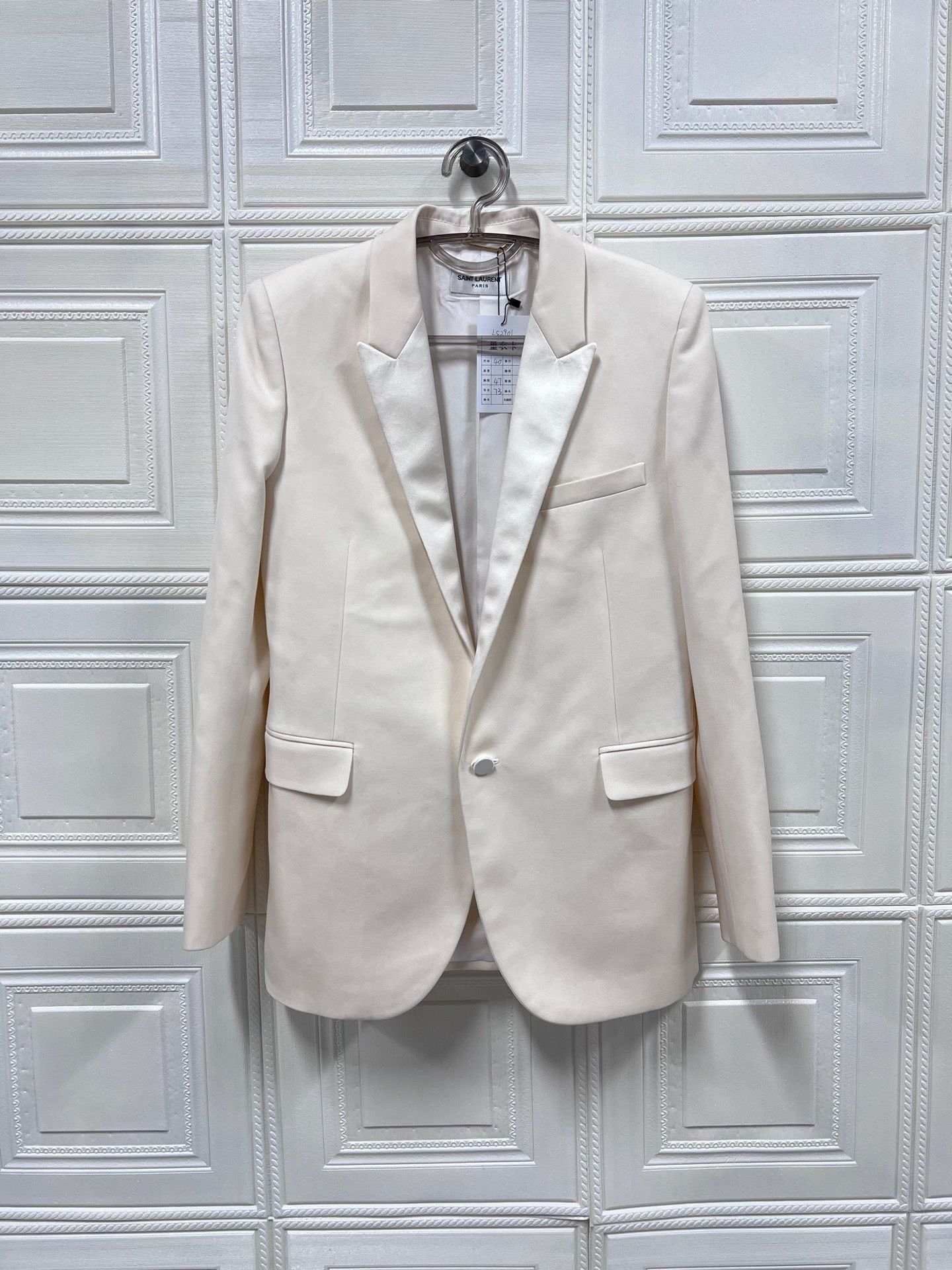 Saint Laurent Paris Saint Laurent Beige Single-Button Blazer Size S / US 4 / IT 40 - 1 Thumbnail