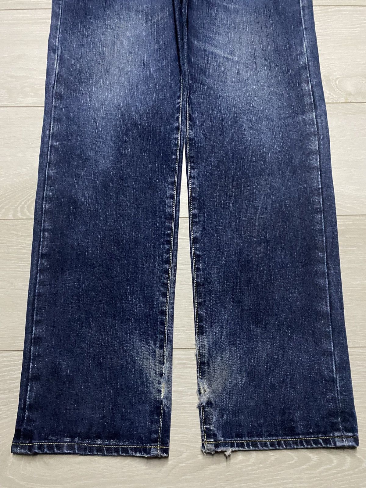 Japanese Brand Vintage Clothing Japanese Brand Blue Wash Distressed Jeans Size US 33 - 5 Thumbnail