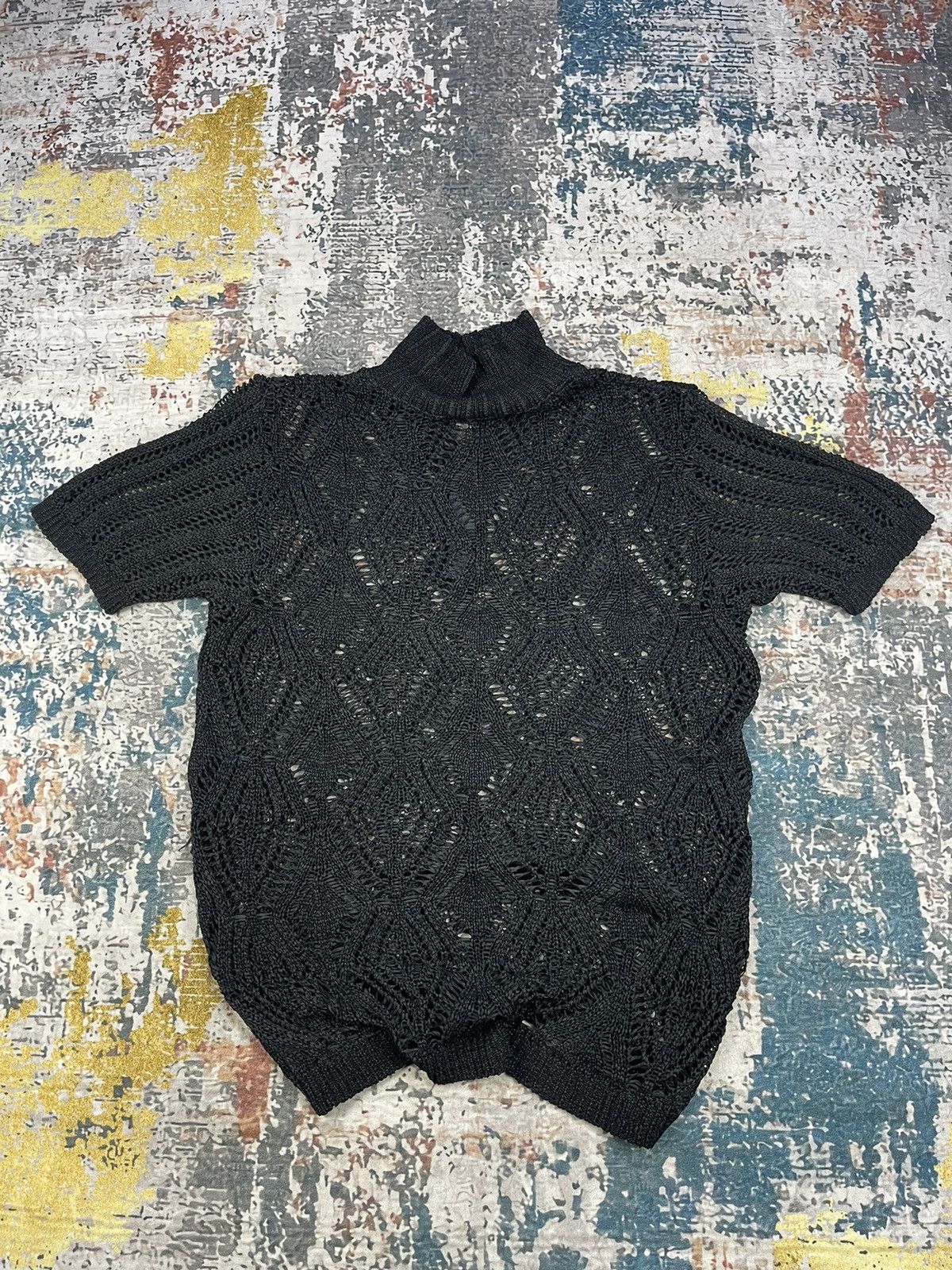 Yoshiyuki Konishi Ficce Diamond Knit Sweater Polo