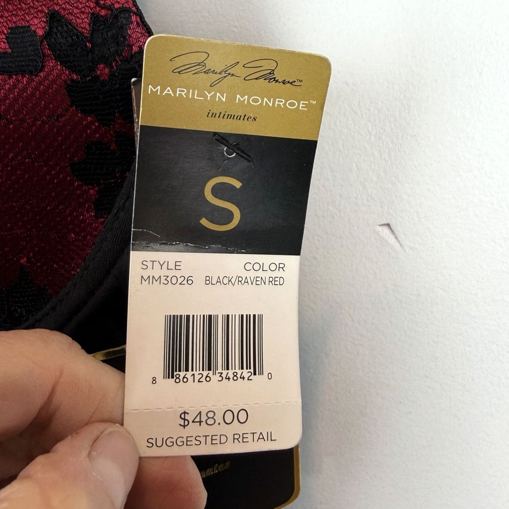 Vintage Marilyn Monroe Slip Red Womens Small S Lace Teddy Nightie Half Slip Adjustable Strap Polyester - Sex Sexy New Size ONE SIZE - 4 Thumbnail