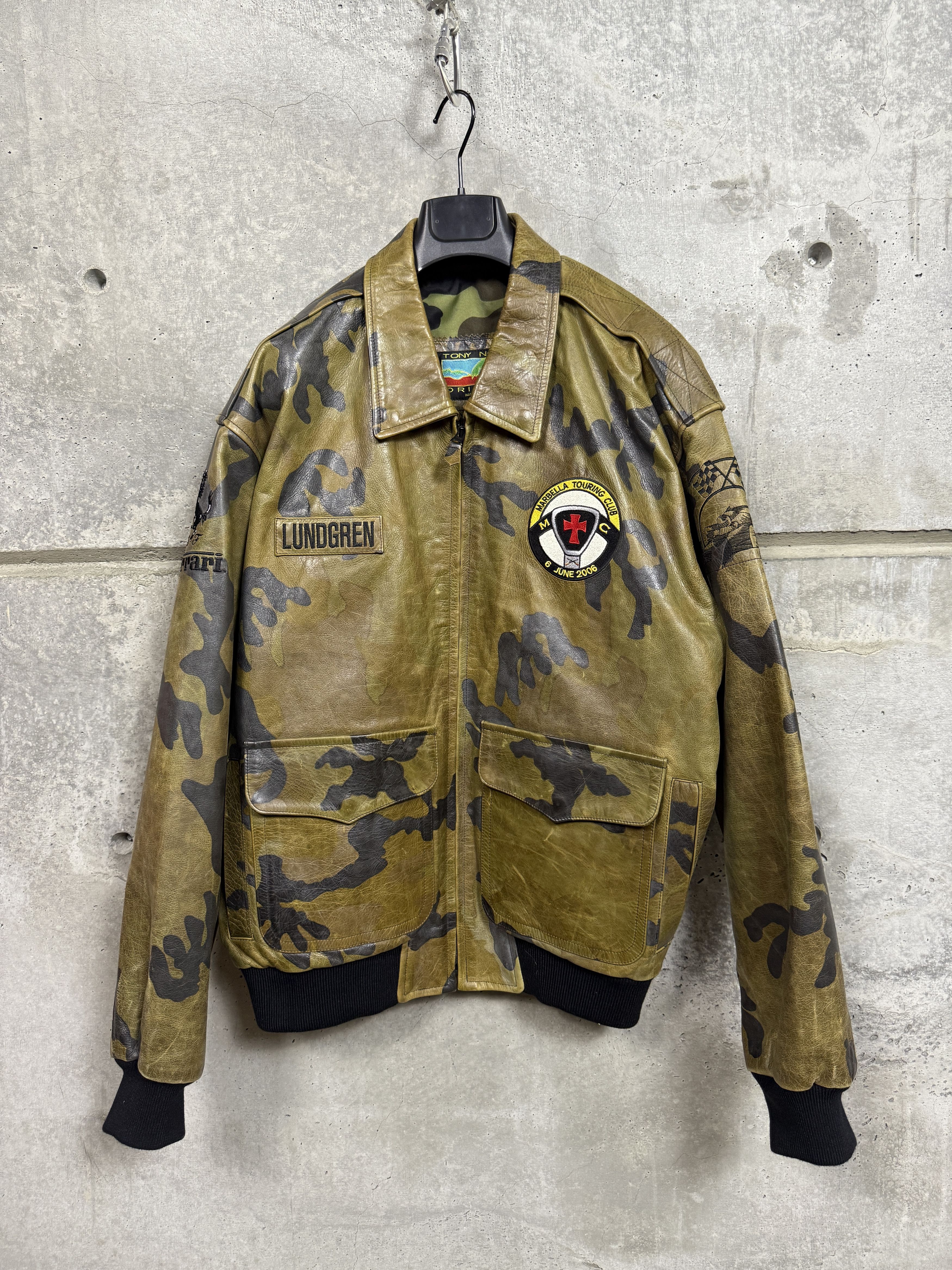 Leather Dolph Lundgren's Personal Camo Leather Nowak Jacket Size US XXL / EU 58 / 5 - 1 Thumbnail