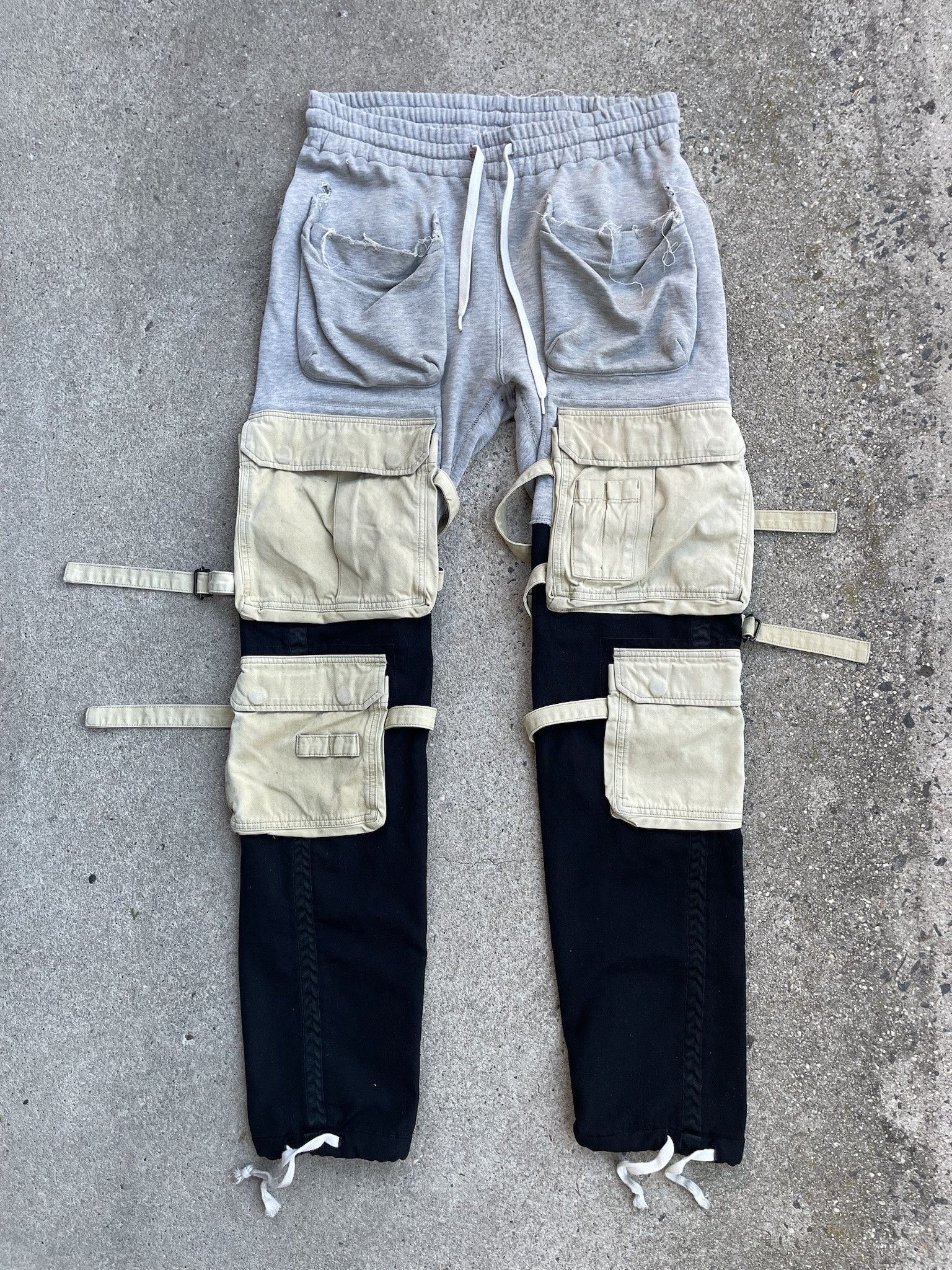 number nine × c2h4 Docking Cargo Pants C2H4 × Number (N)ine Number Nine C2H4 Hybrid Sweatpants | Grailed