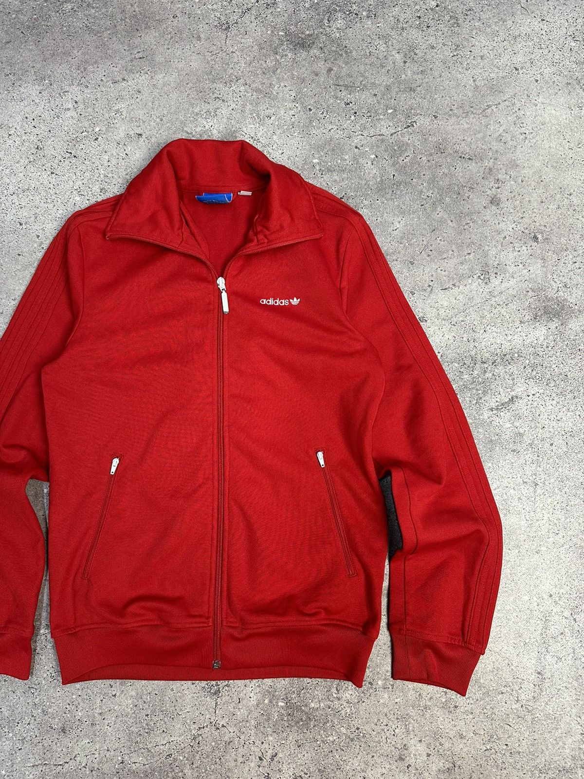 Adidas × Vintage Vintage Adidas Blokecore Track Jacket Red Big Logo Y2K Size US S / EU 44-46 / 1 - 6 Thumbnail