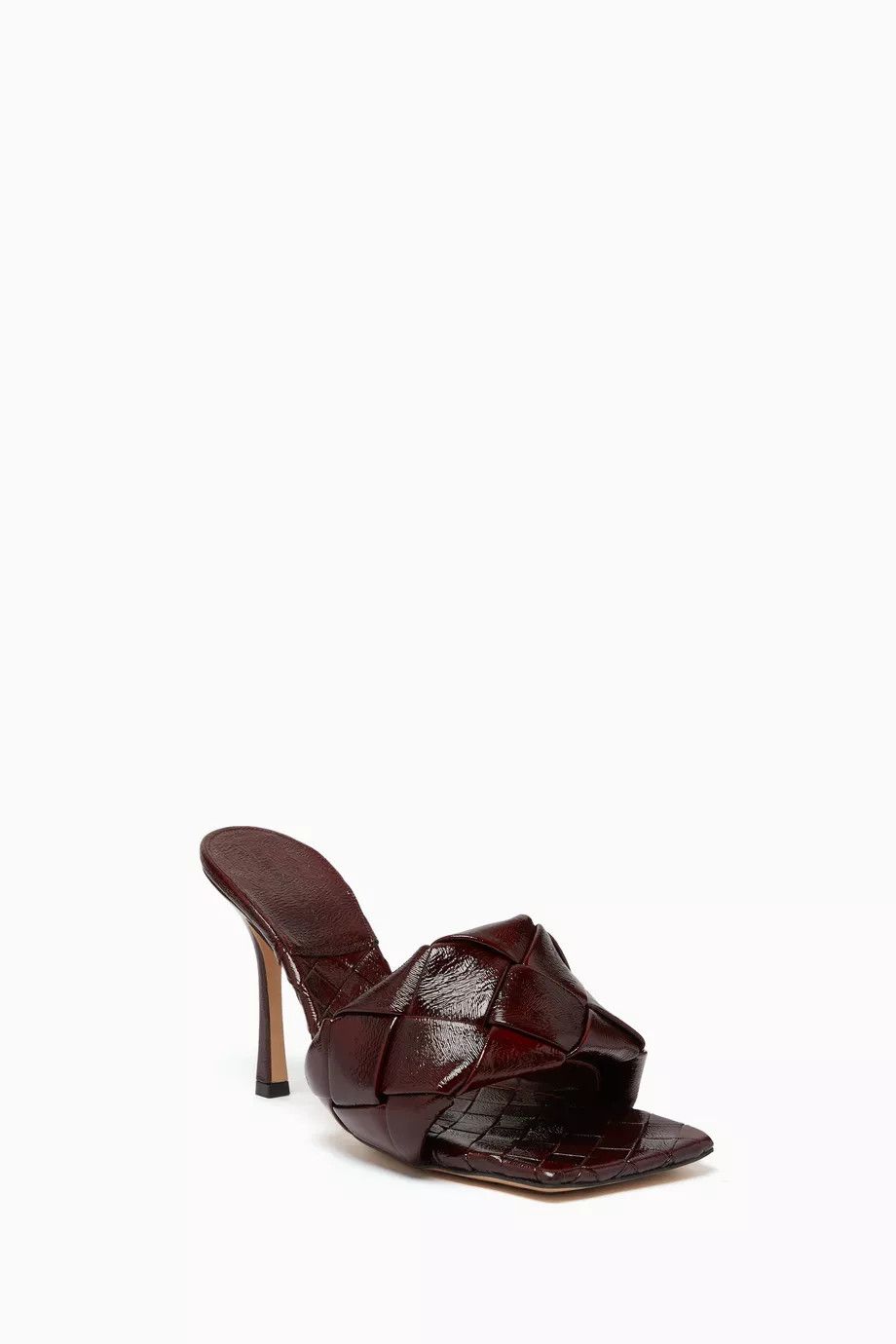 Bottega Veneta o1n1vont0125 Lido Mules in Burgundy Size US 8 / IT 38 - 3 Thumbnail