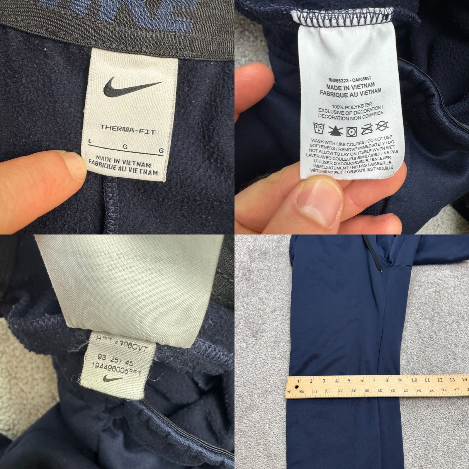 Nike Nike Therma-Fit Jogger Sweatpants Mens Large Navy Blue Athletic Activewear Pants L Sweatpants Blue Mens Nike Therma-Fit Jogger Sweatpants Size US 33 - 8 Thumbnail