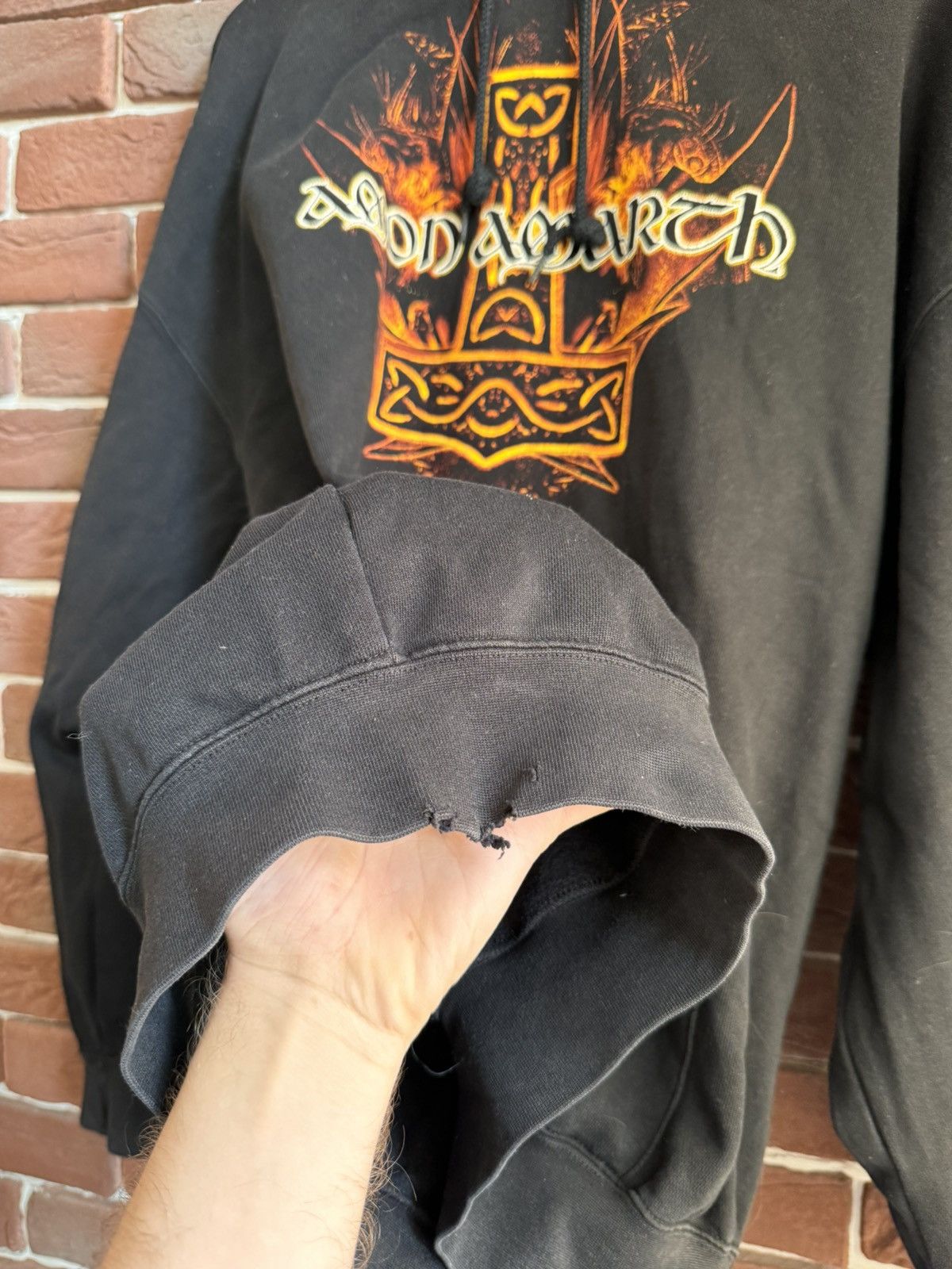Band Tees Vintage Amon Amarth Band Hoodie Death Metal Black Streetwear Size US XXL / EU 58 / 5 - 4 Thumbnail