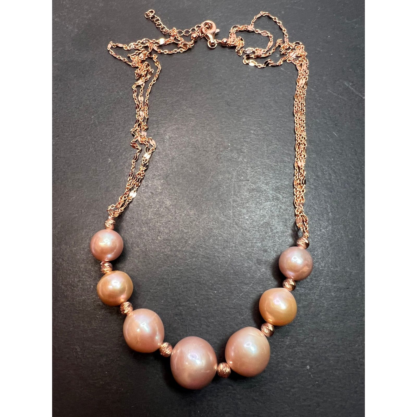 Other Cultured Freshwater Pearl Rose Gold Over Sterling Necklace Size ONE SIZE - 2 Thumbnail