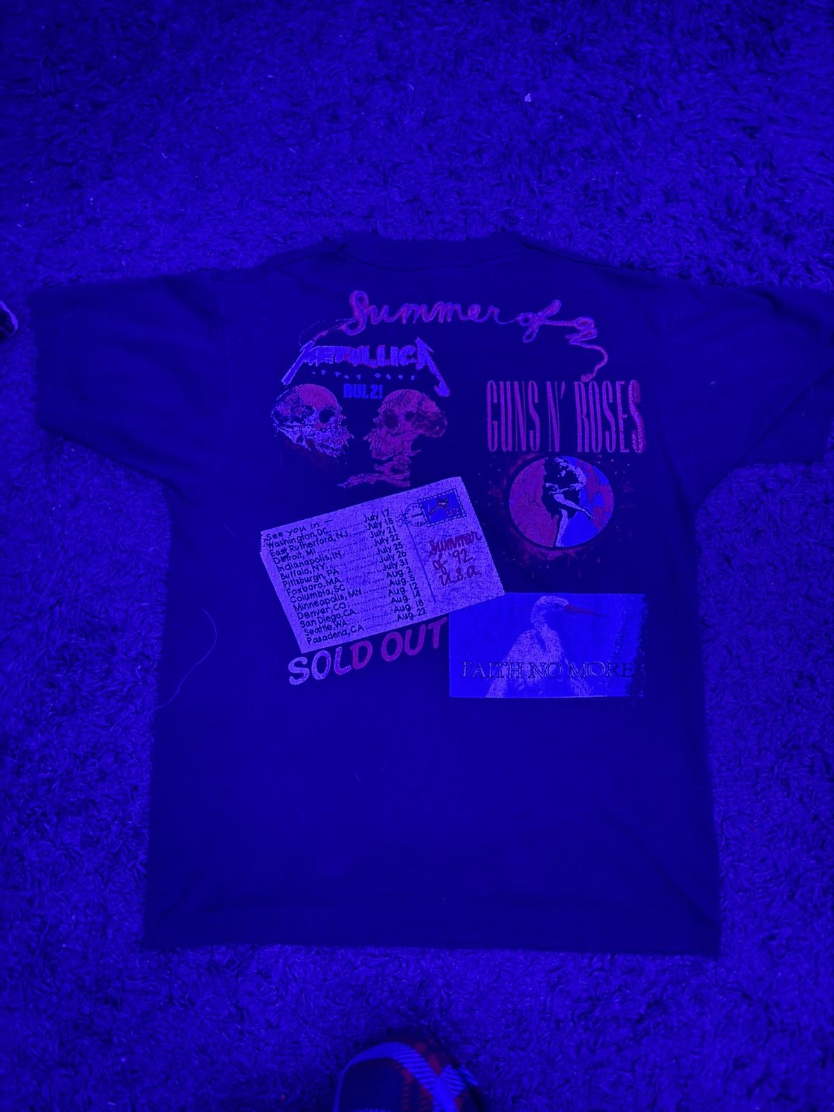 Band Tees × Vintage Actual Vintage Metallica Guns N Roses and Faith no more tee Size US M / EU 48-50 / 2 - 2 Thumbnail