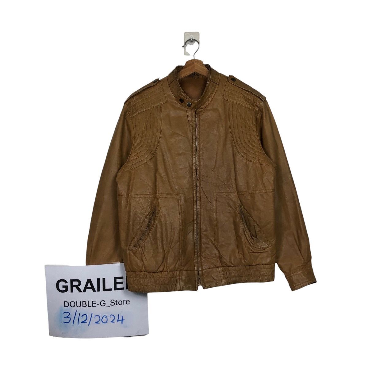 Japanese Brand 📌Vintage Biker Leather Jacket Unknown Brand Issey Miyake Size US L / EU 52-54 / 3 - 1 Thumbnail