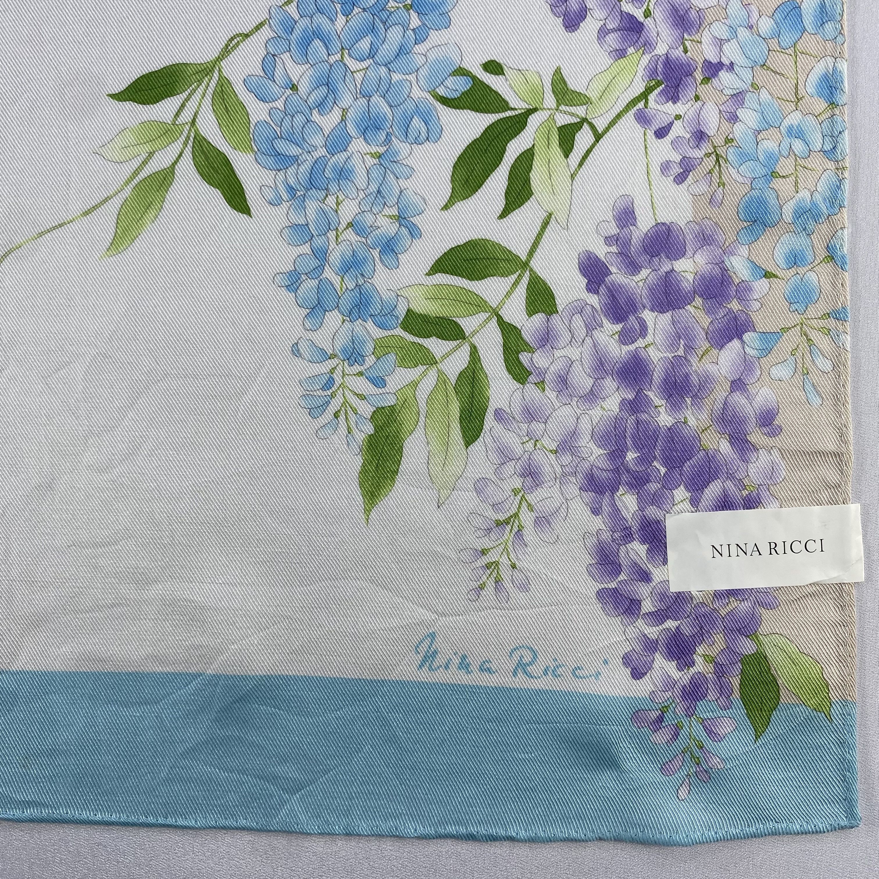 Nina Ricci × Vintage Vintage Nina Ricci Floral Scarf SS042 Size ONE SIZE - 3 Thumbnail