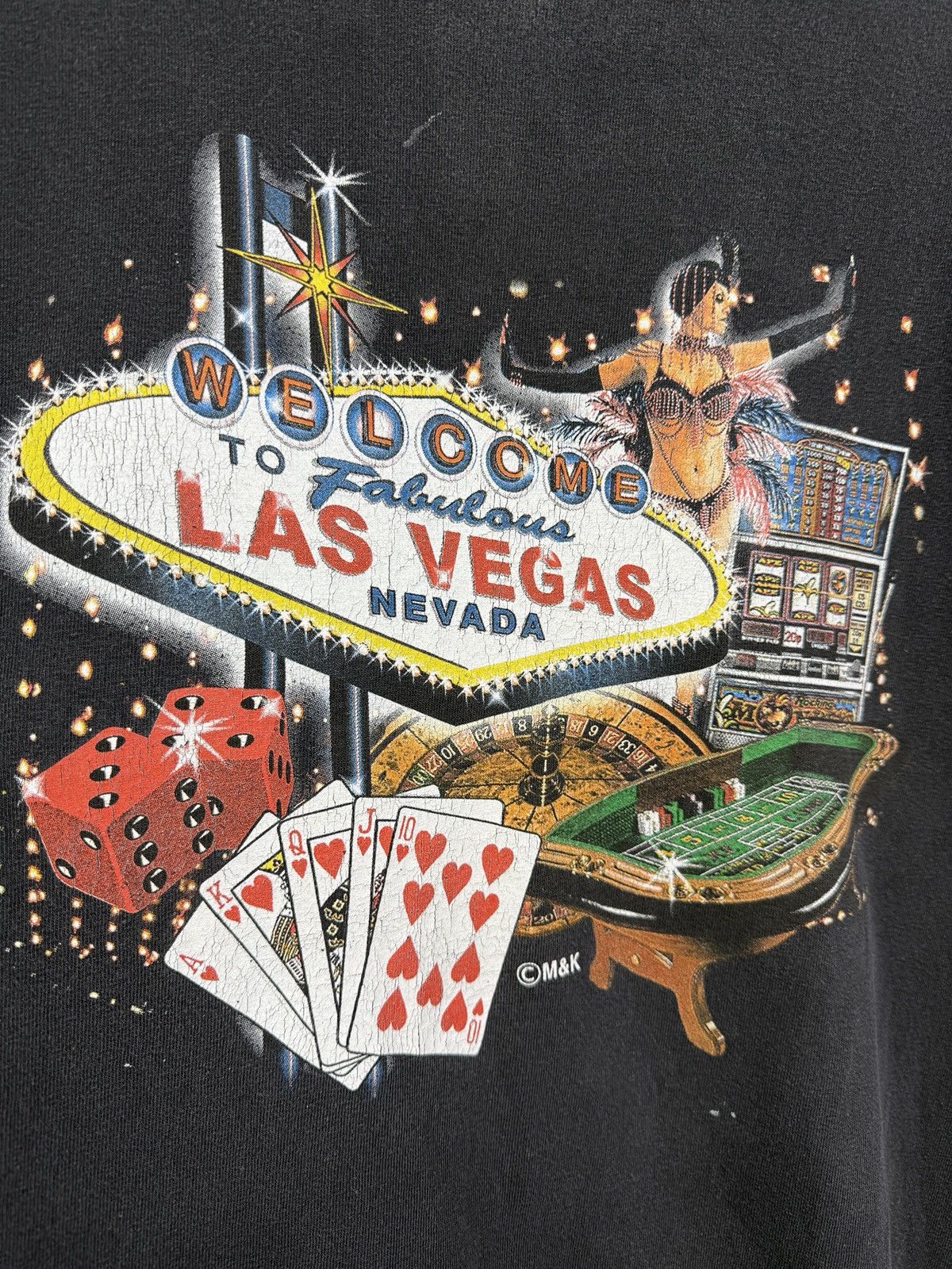 Gildan 🃏🎲🎰 Vintage Las Vegas Nevada Dice Cubes Border Cards T-Shirt Size US M / EU 48-50 / 2 - 6 Thumbnail