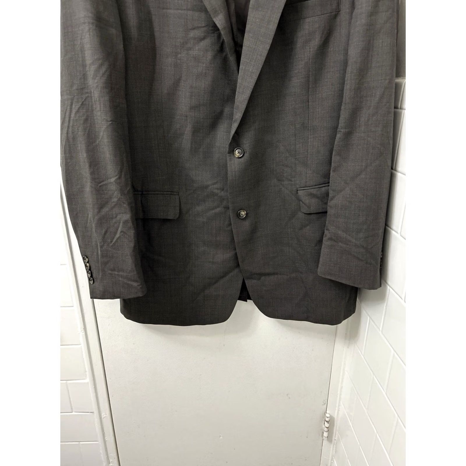 Jos. A. Bank Jos. A. Bank Blazer Mens 46XL Gray Wool 2 Button Sport Coat Jacket notched lapel Single-Breasted Formal Business Vintage? No Size 48R - 3 Thumbnail
