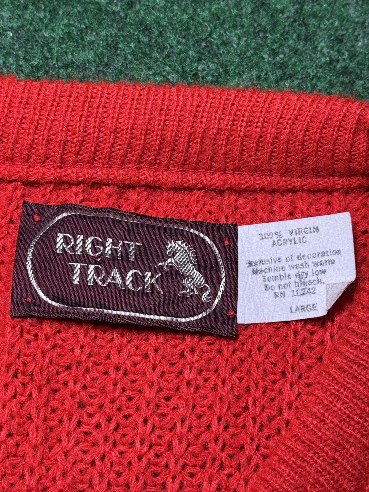 Vintage Vintage Retro Red Knit 70s 18x21 Sleeveless Sweater Vest Size L / US 10 / IT 46 - 3 Thumbnail
