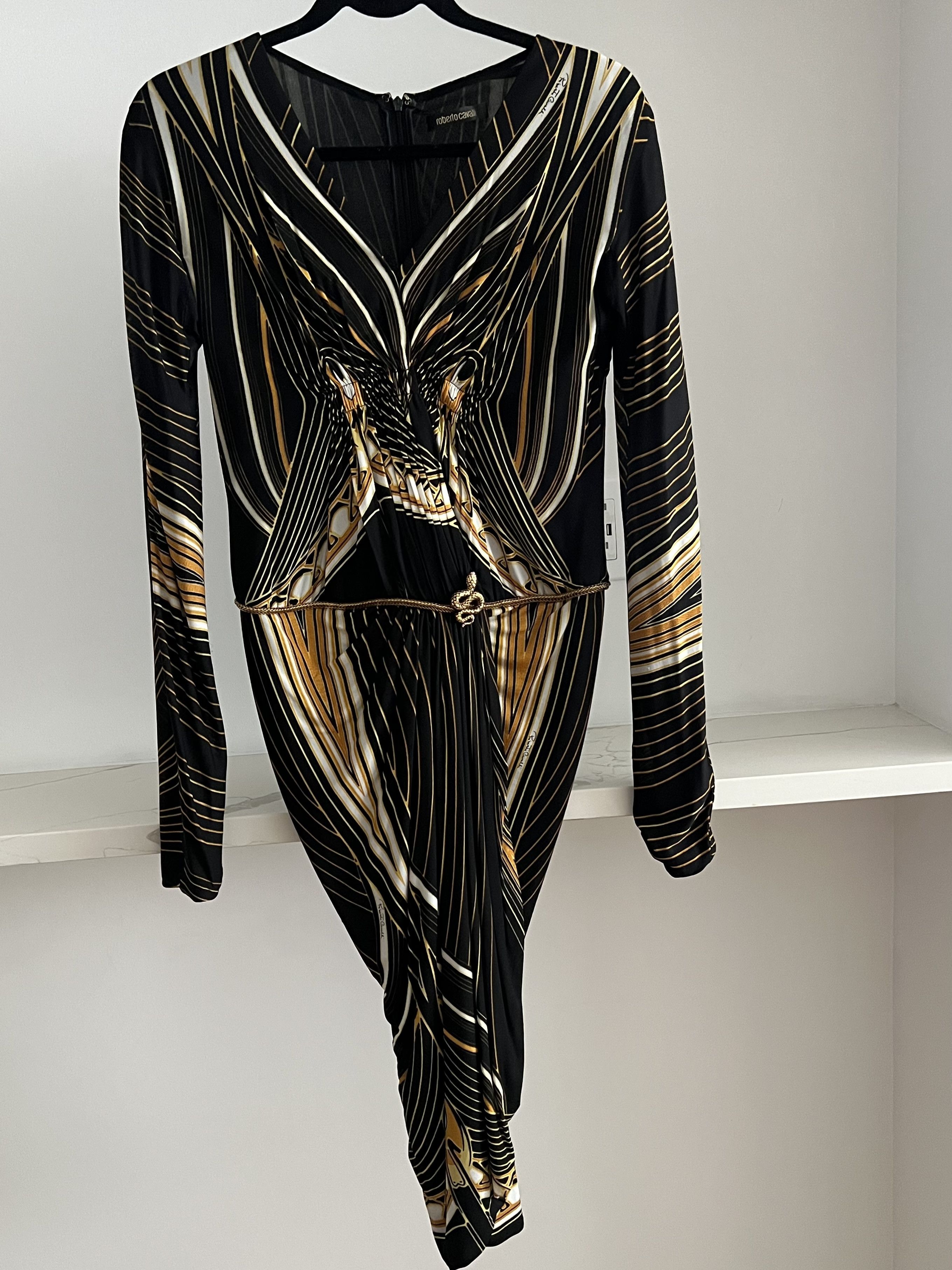 Roberto Cavalli Vintage Roberto Cavalli Printed Long-Sleeve Dress Size M / US 6-8 / IT 42-44 - 1 Thumbnail