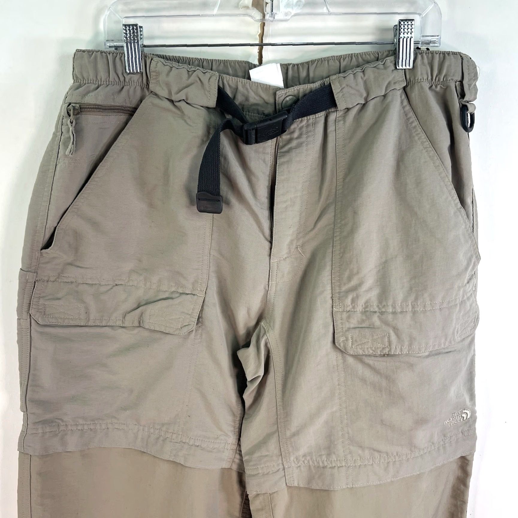 The North Face VINTAGE The North Face Convertible Pants to Shorts Belted Hiking Outdoor Beige L 36X31 Size US 33 - 2 Thumbnail