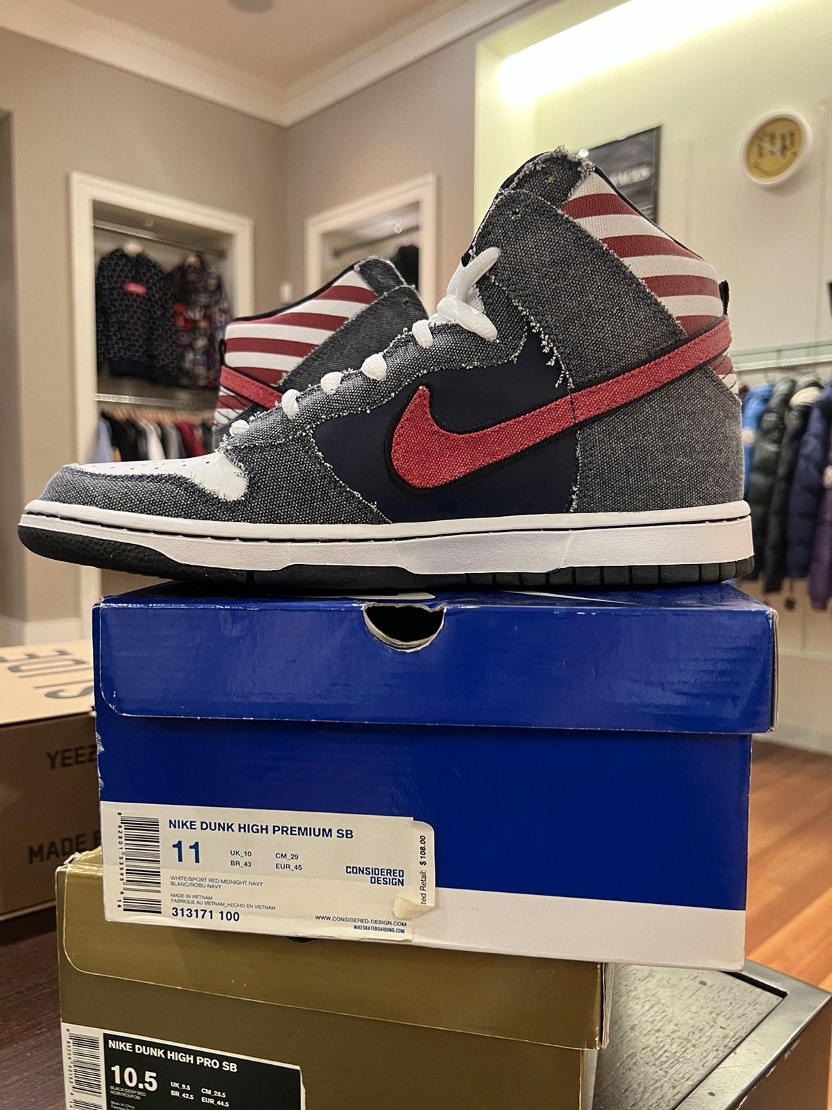 Nike 2010 Nike dunk high premium SB ‘Born in the USA’ Size US 11 / EU 44 - 5 Thumbnail