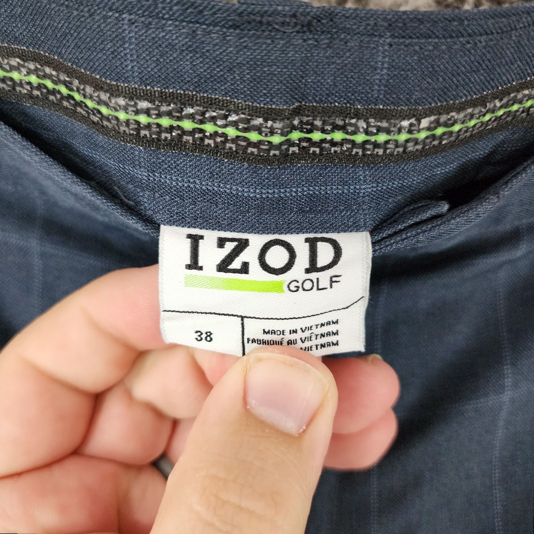 Izod IZOD Golf Mens Blue Plaid 100% Polyester Chino Golf Shorts Size 38 Size US 38 / EU 54 - 2 Thumbnail