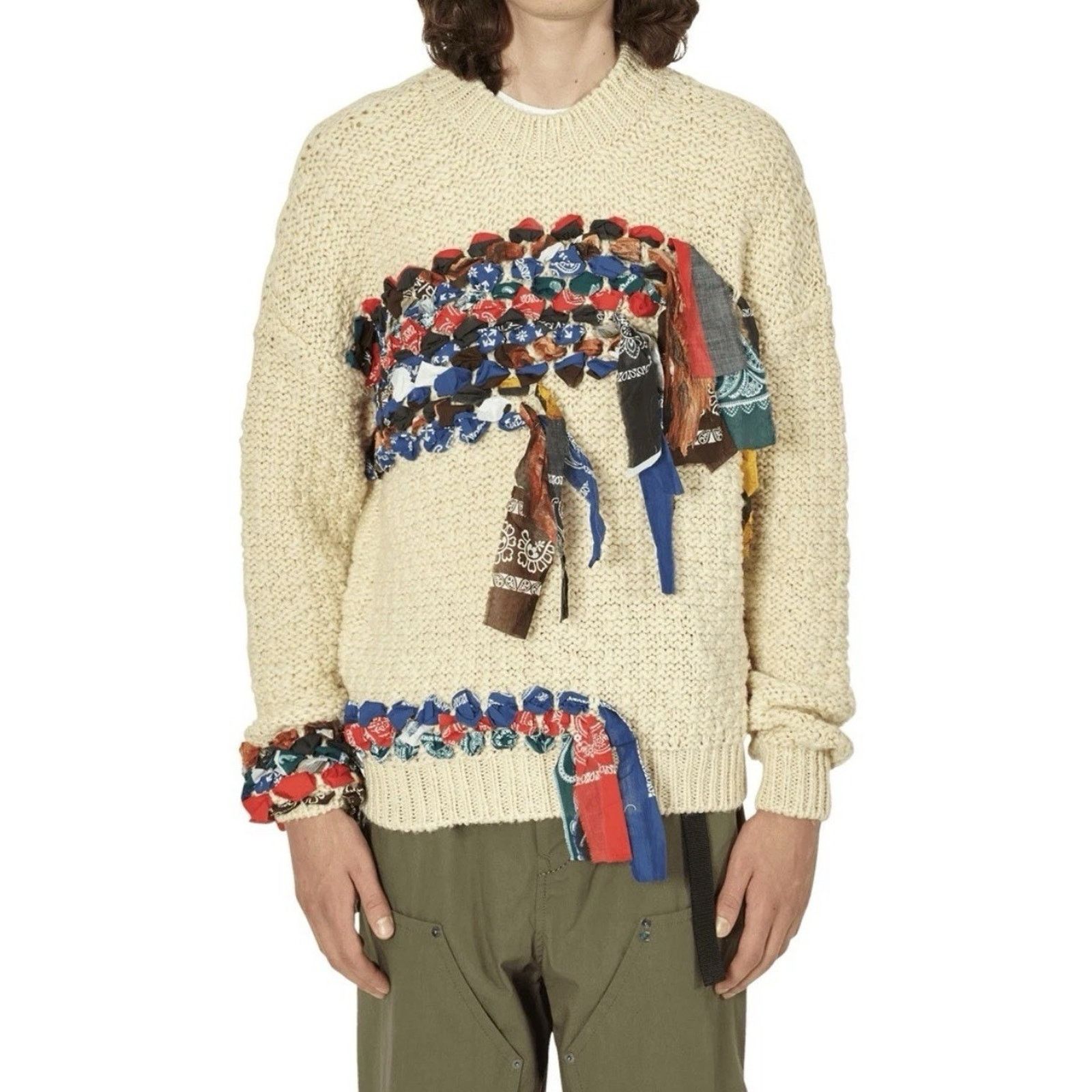 Off-White OFF-WHITE C/O VIRGIL ABLOH Strips Crewneck Sweater Size US M / EU 48-50 / 2 - 1 Thumbnail