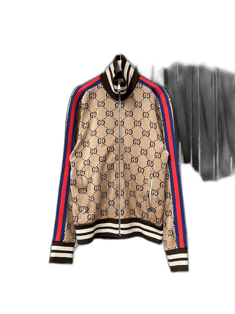 Gucci Gucci Logo Jacket with Striped Sleeves Size US S / EU 44-46 / 1 - 1 Thumbnail